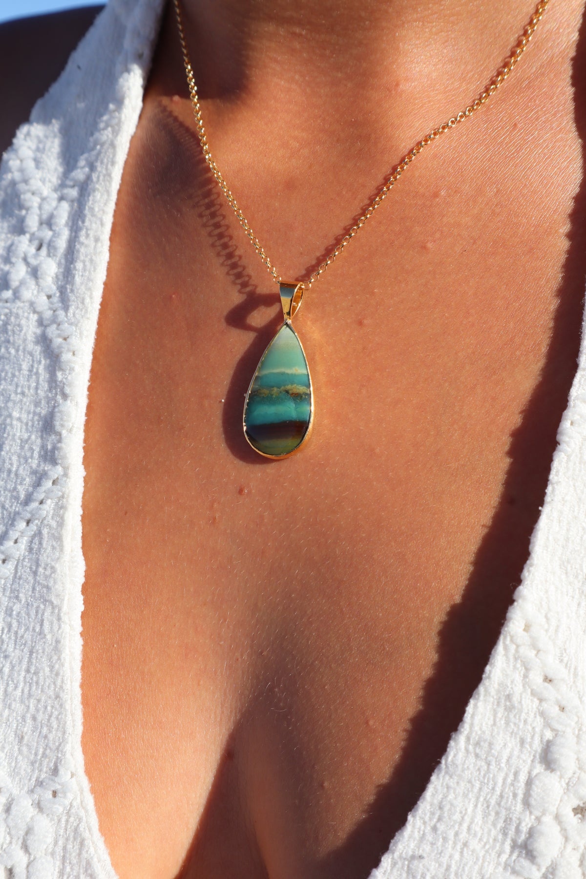 Opalised Wood Pendant