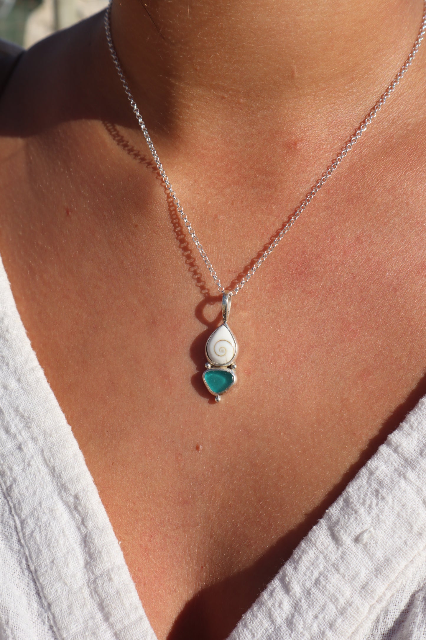 Seaglass x Operculum Pendant