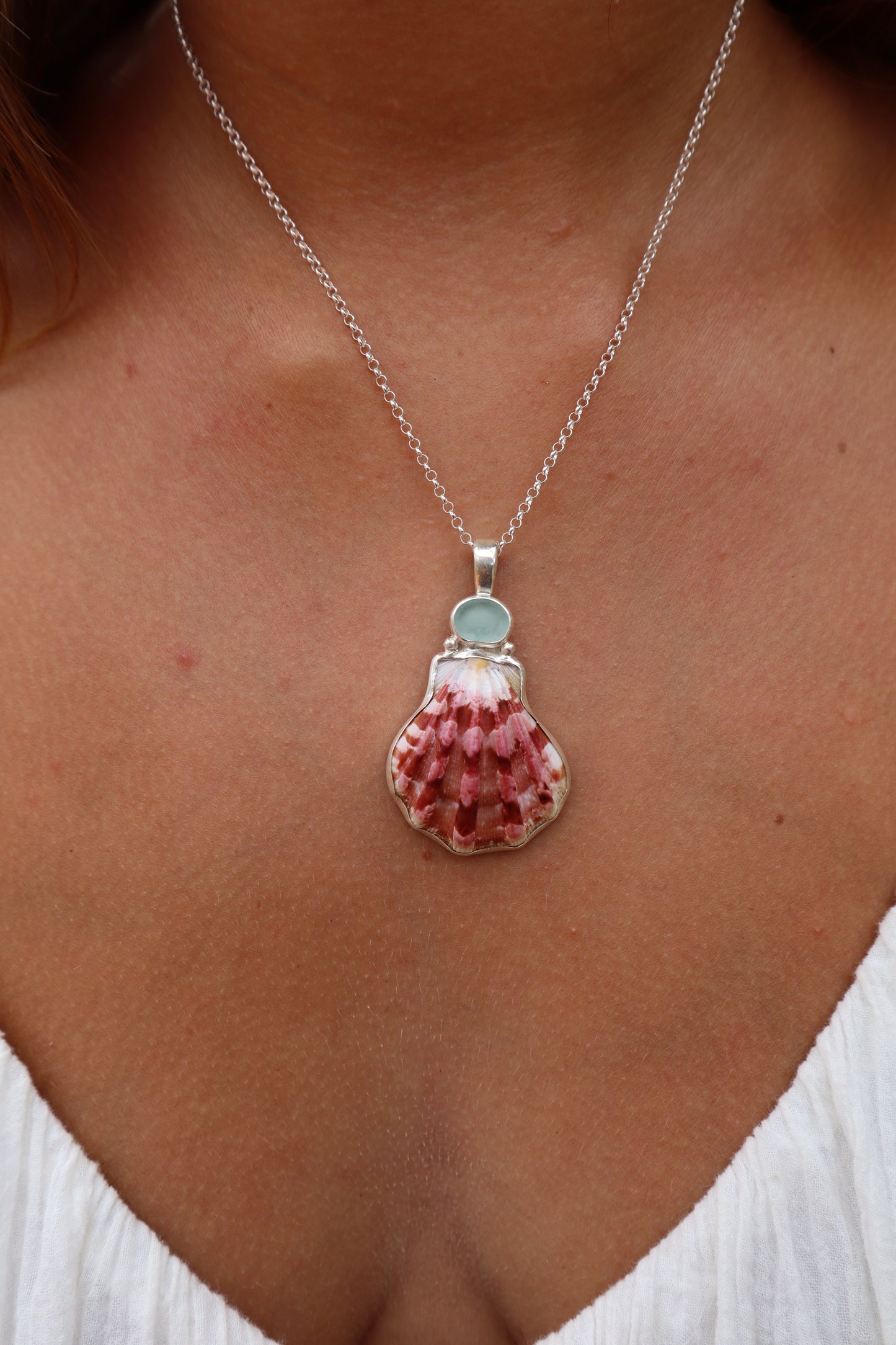 Sea Glass Sea Fan Pendant