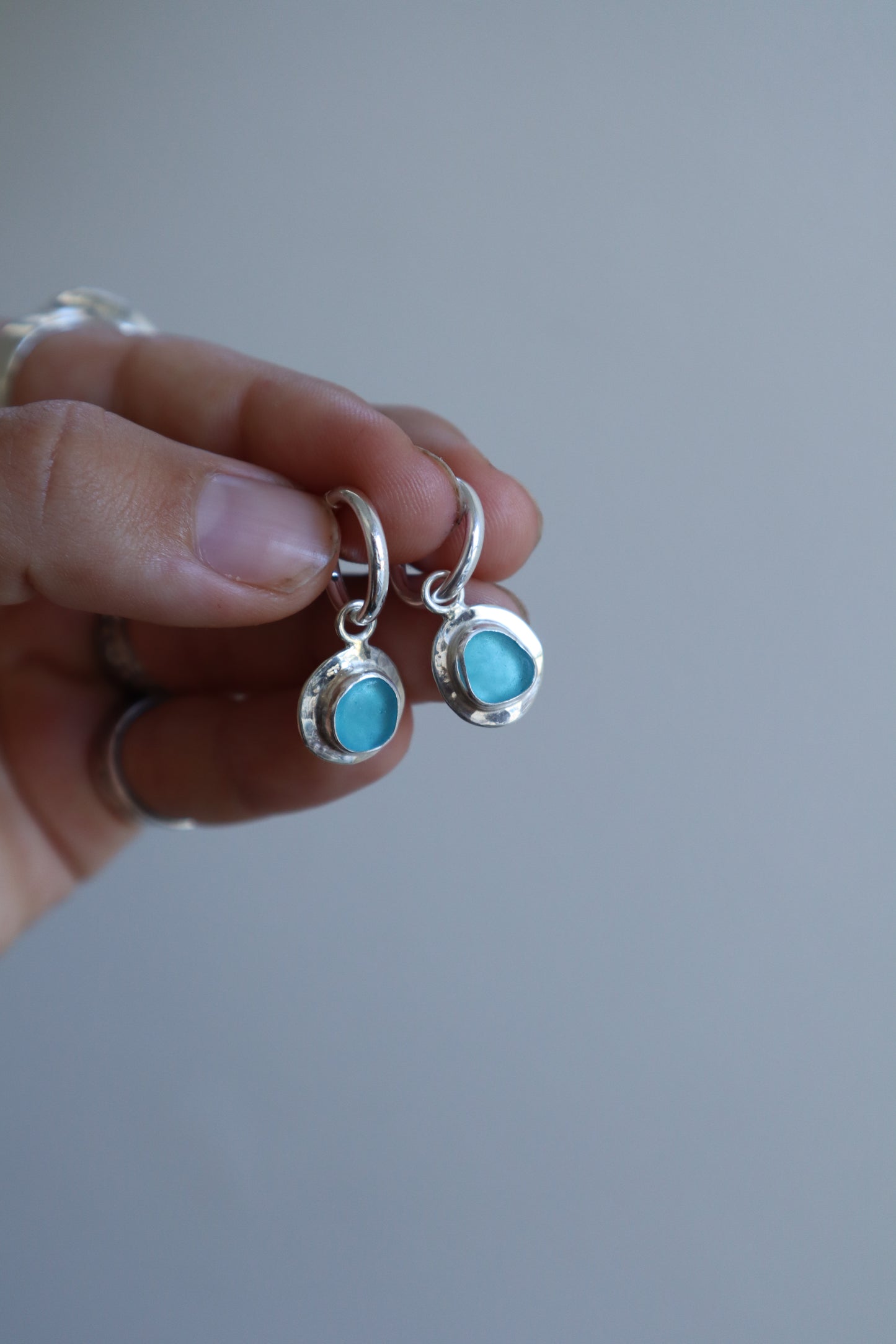 Seaglass Frame Hoops