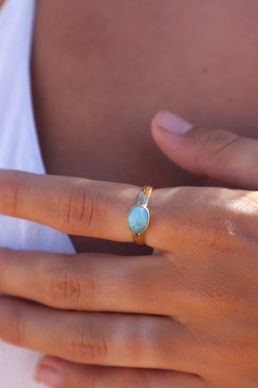 Dainty Larimar Ring