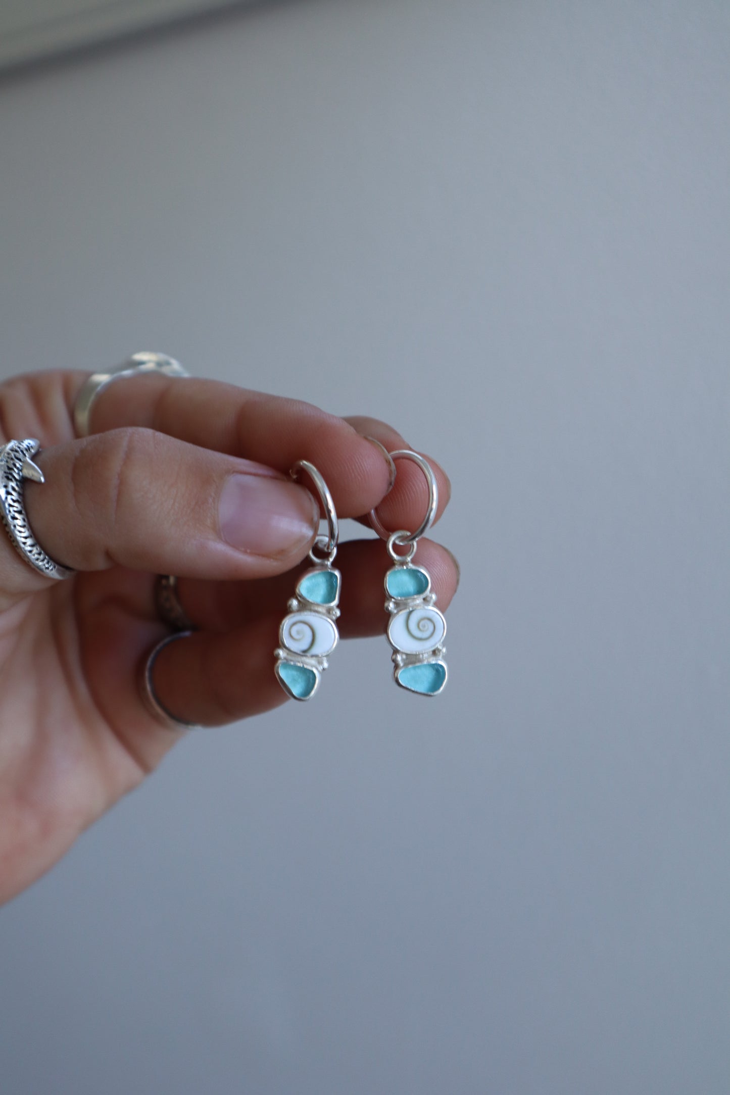 Sea Charm Hoops