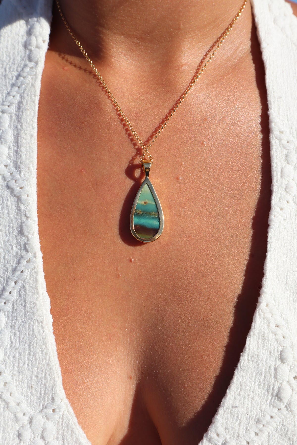 Opalised Wood Pendant