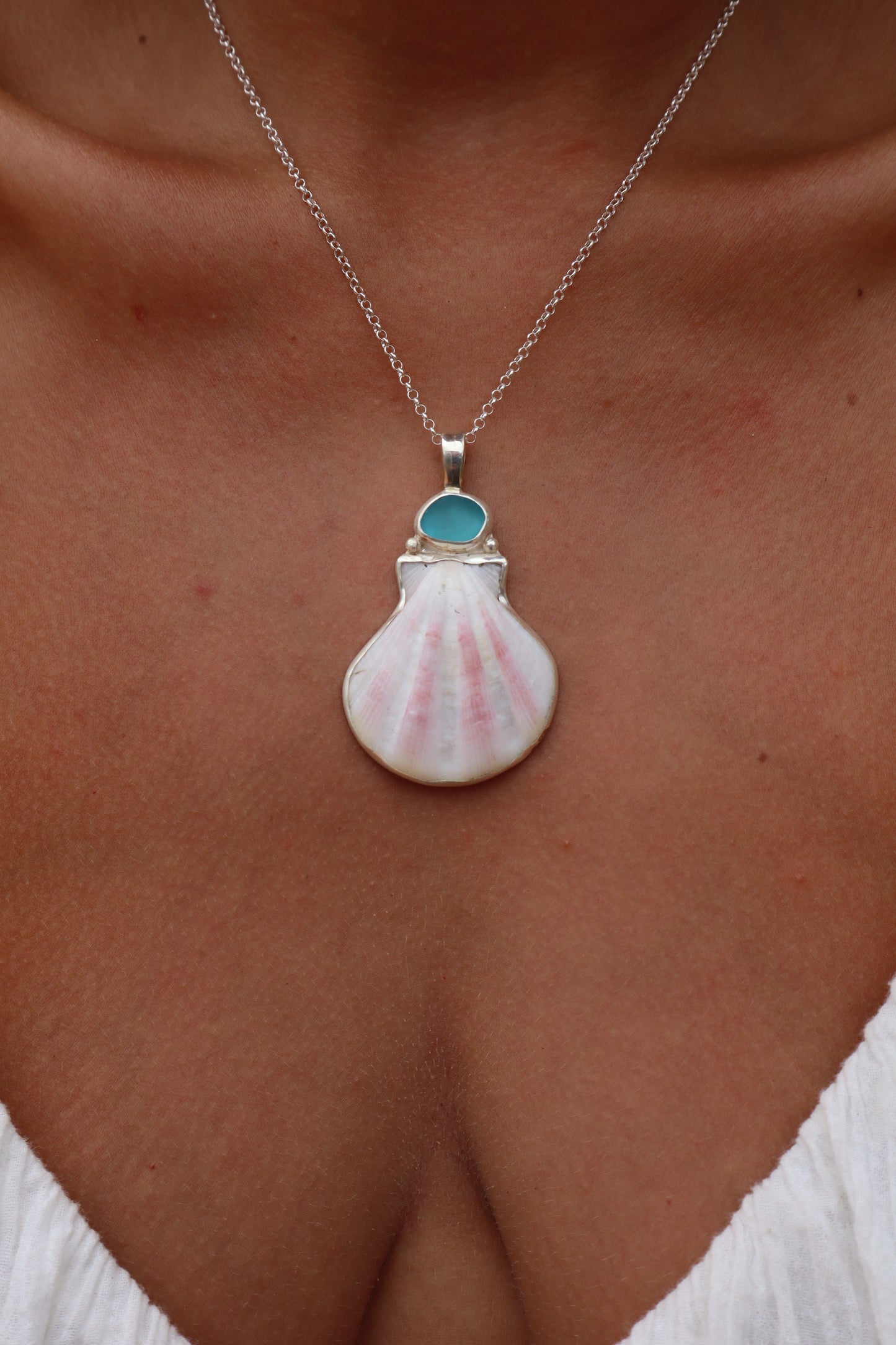 Sea Glass Sea Fan Pendant