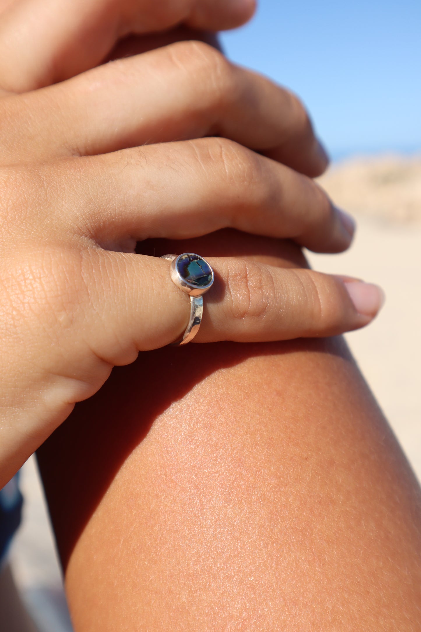 Dainty Abalone Ring SIZE I 1/2 - 4 1/2