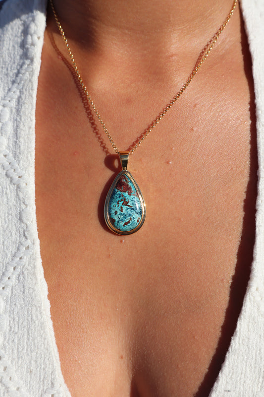 Blue Shattuckite Pendant