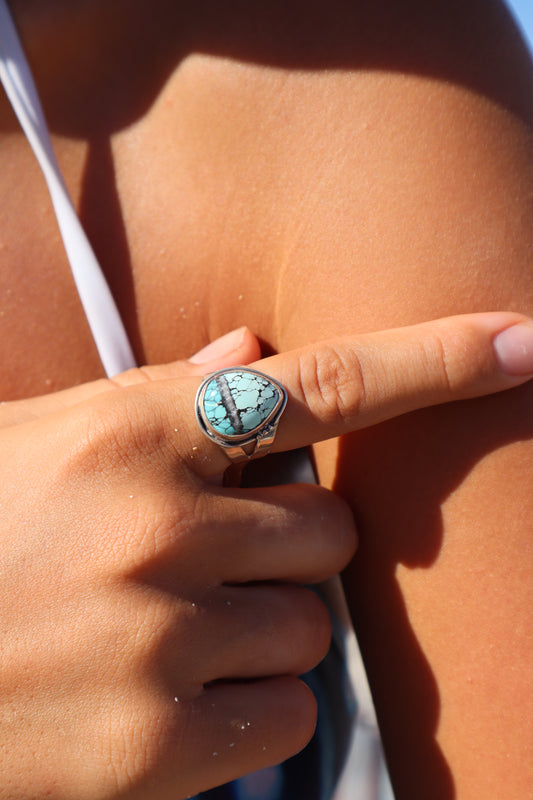 Turquoise Hubei Ring SIZE P - 7 3/4