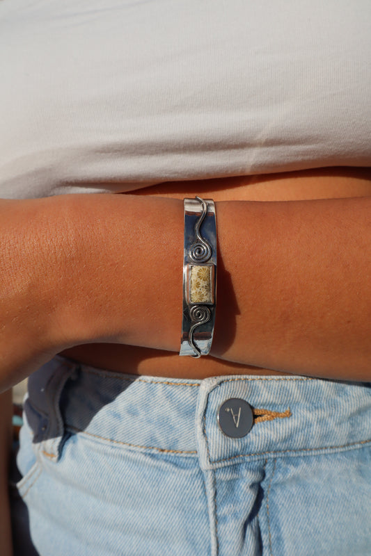 Fossilised Coral Marella Cuff