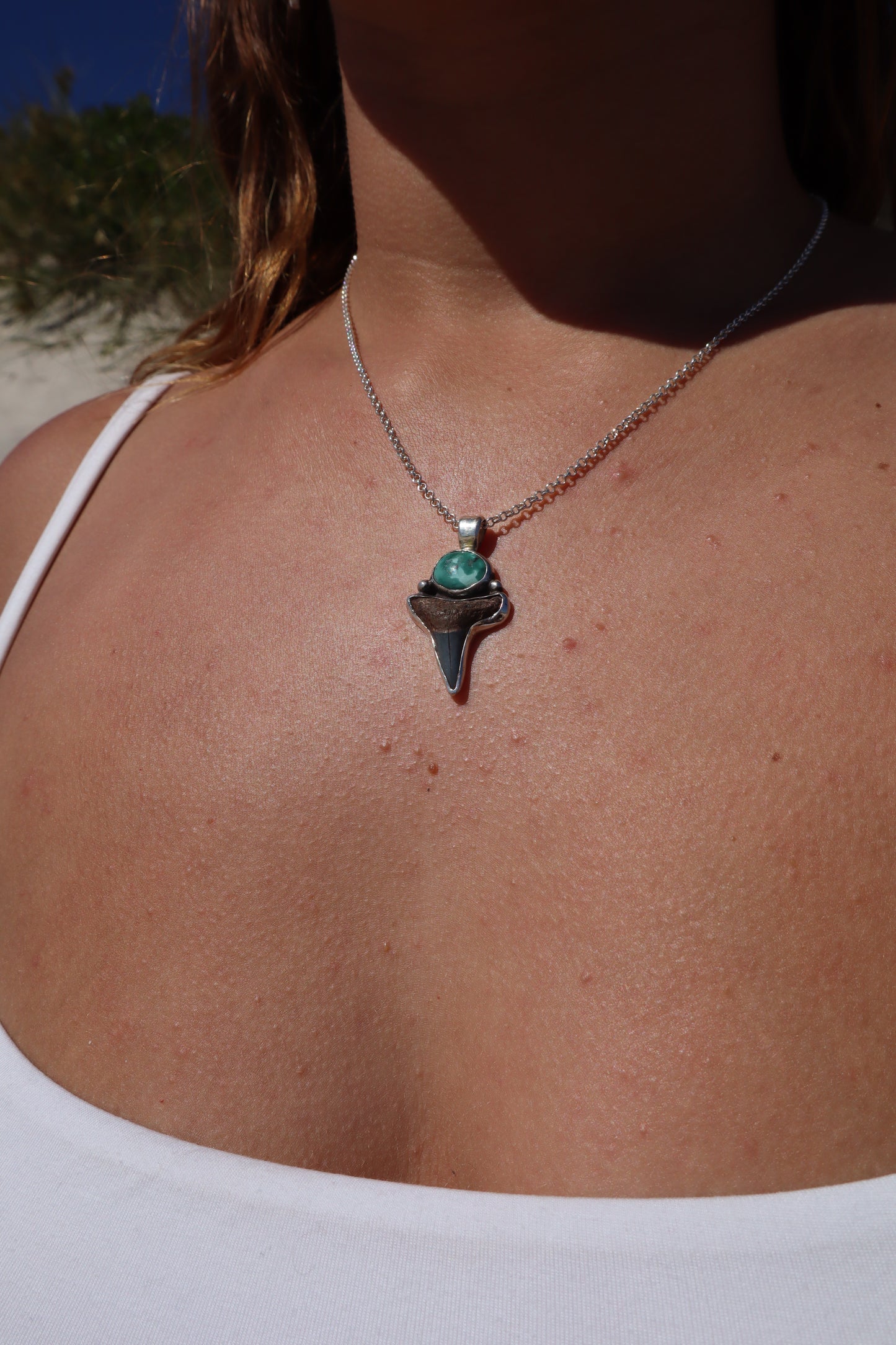 Turquoise x Shark Tooth Pendant
