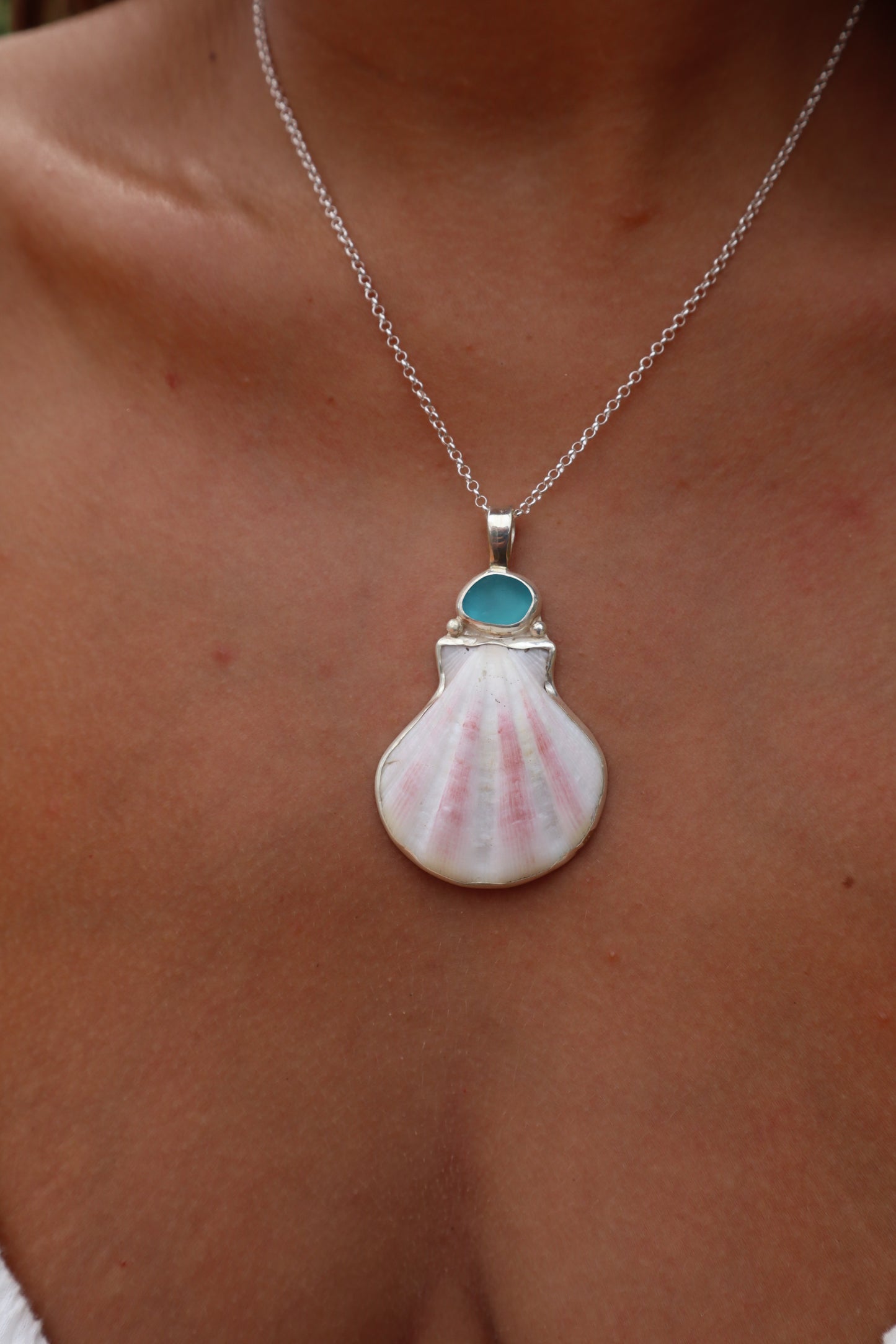 Sea Glass Sea Fan Pendant