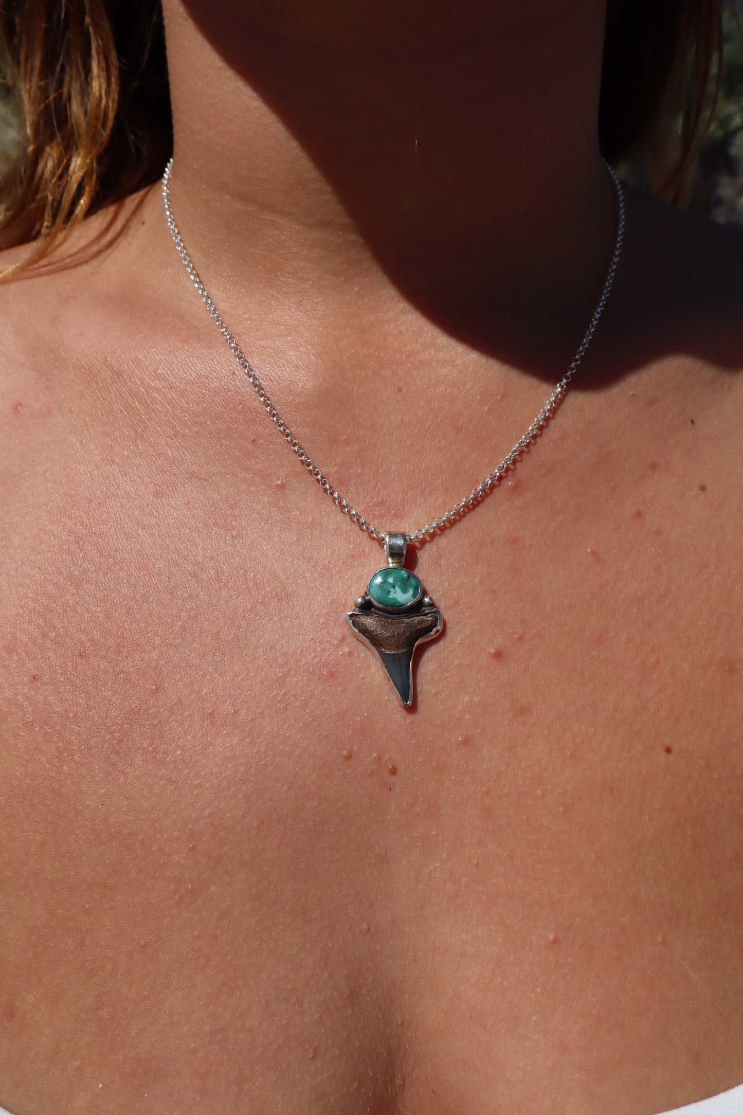 Turquoise x Shark Tooth Pendant