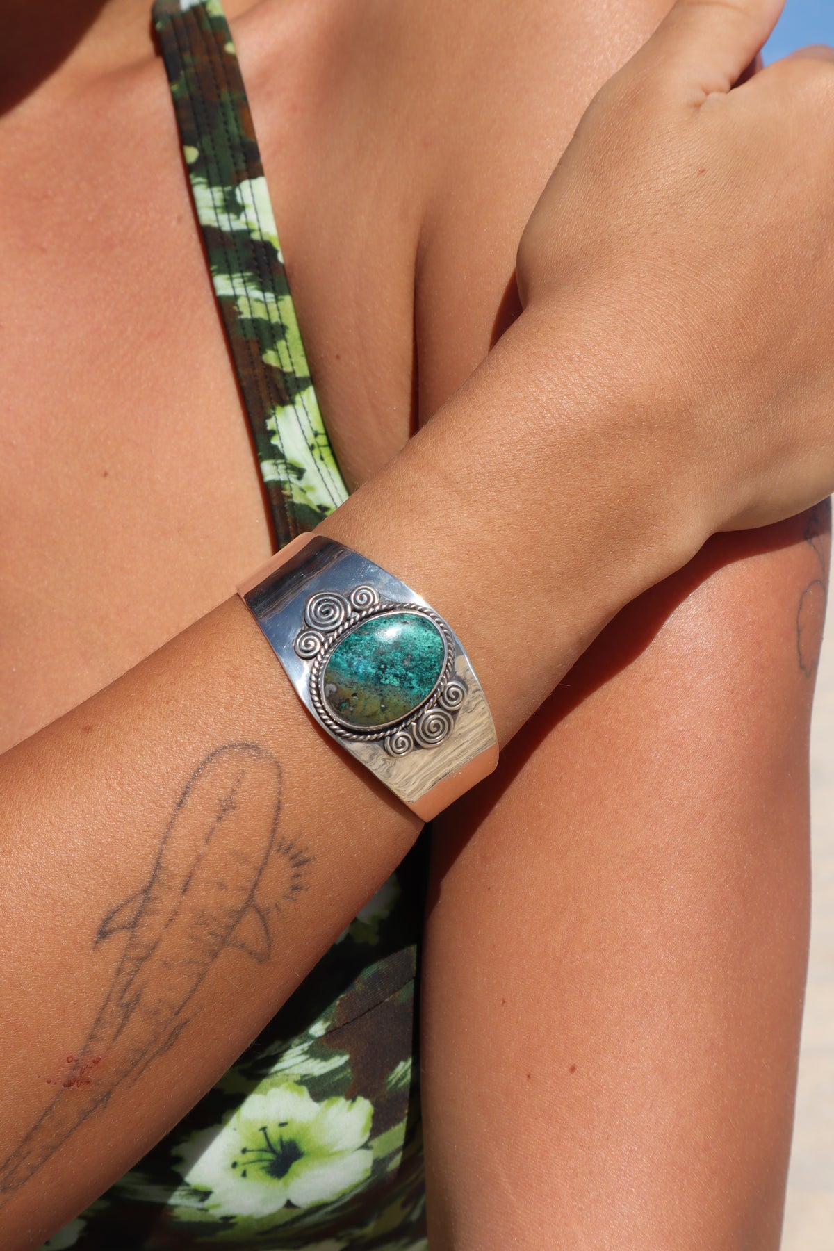 Spiral Turquoise Marella Cuff