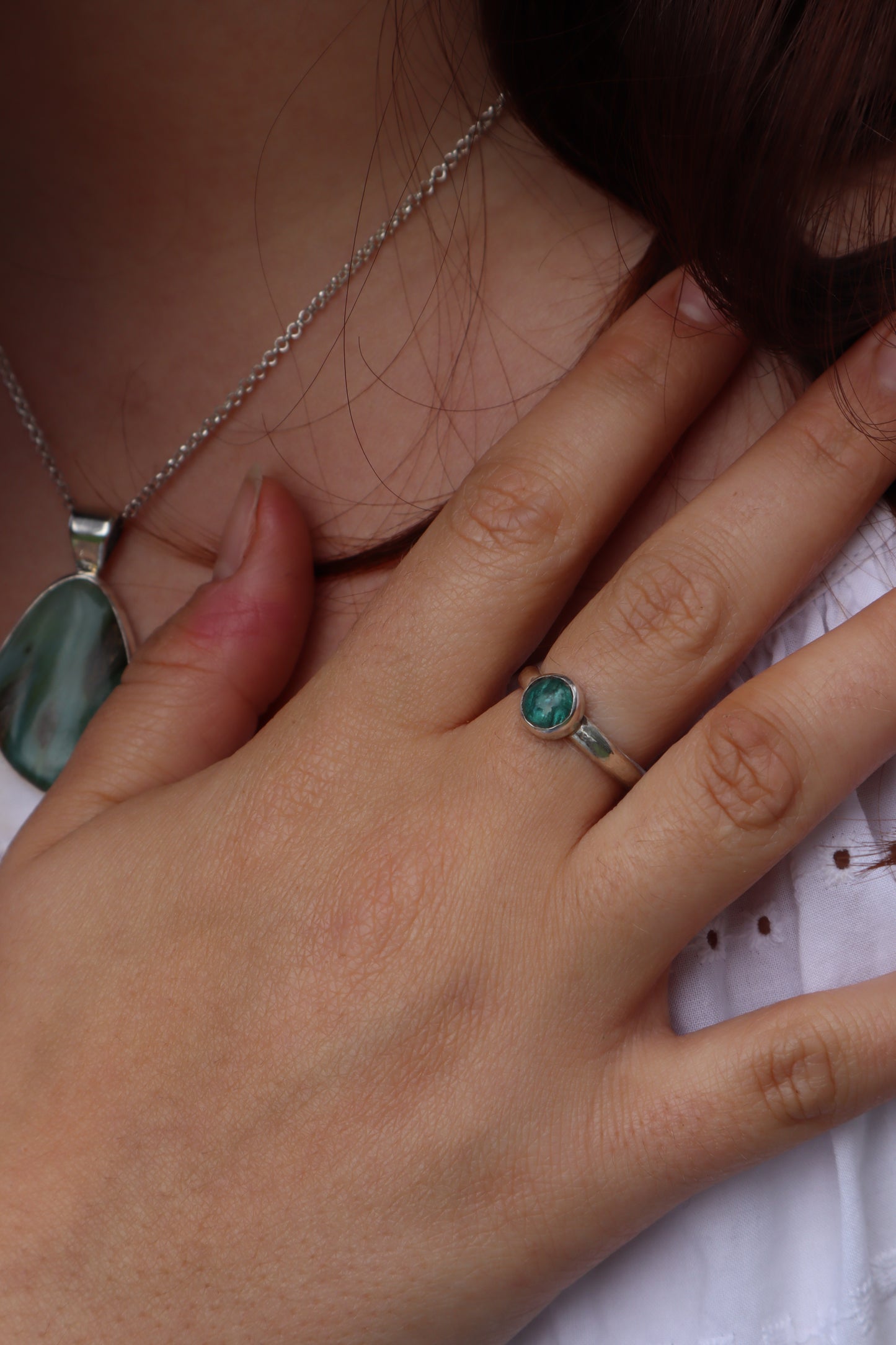 Dainty Apatite Ring SIZE O - 7 1/4