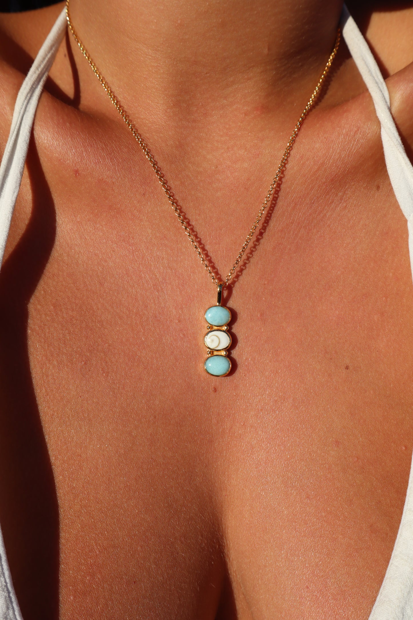 Larimar Sea Charm Pendant