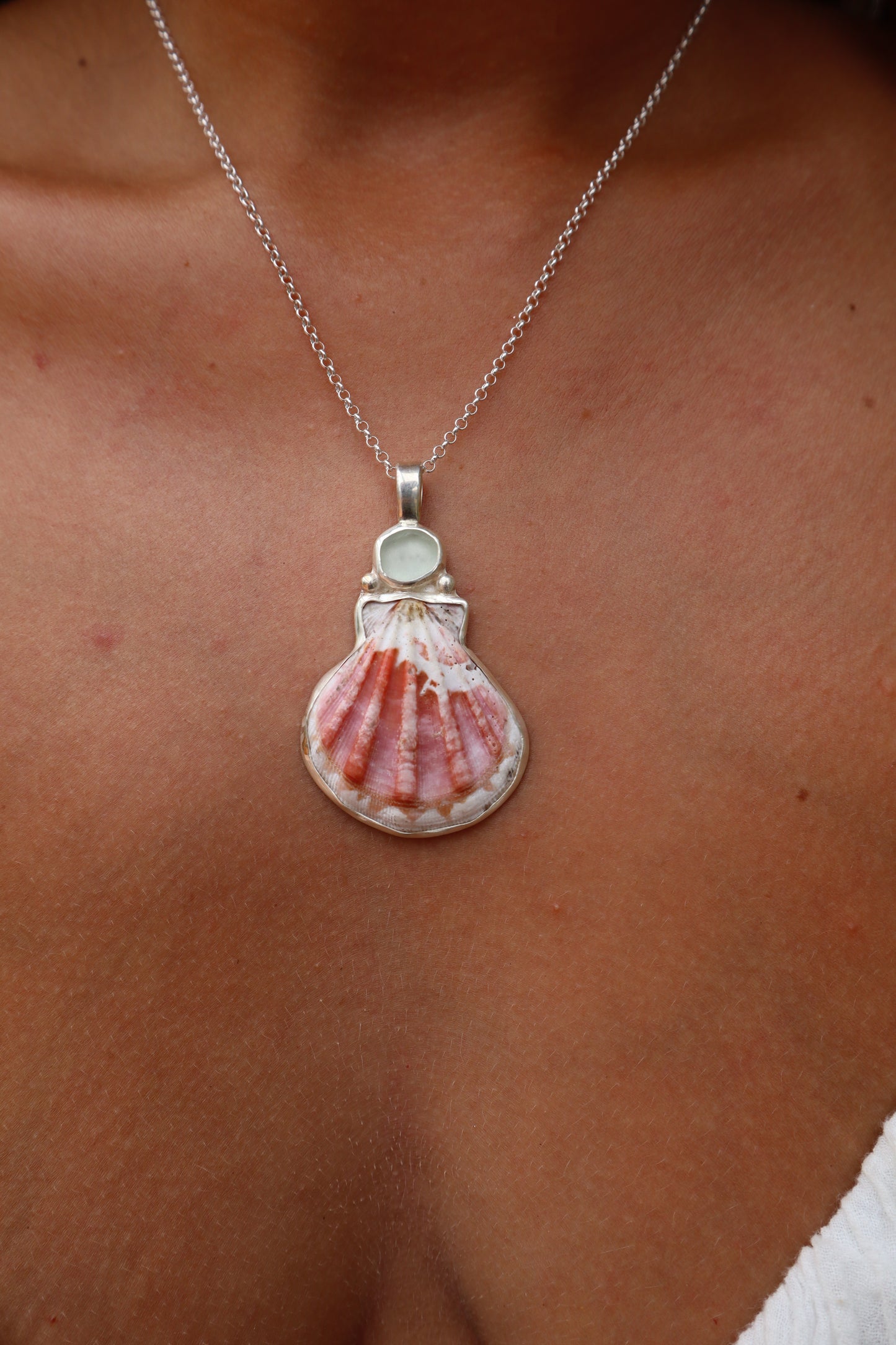 Sea Glass Sea Fan Pendant