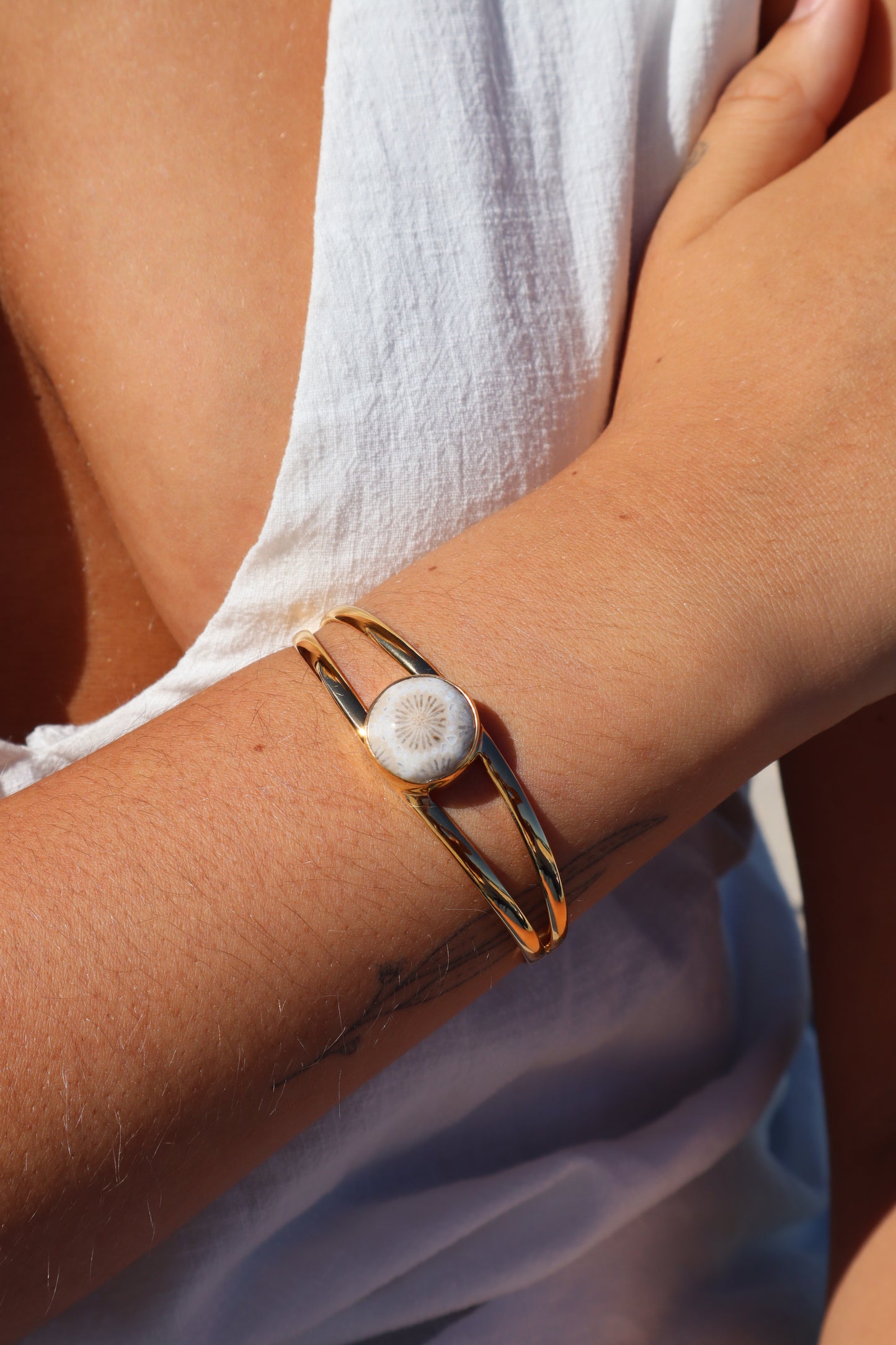 Fossilised Coral Tidal Cuff
