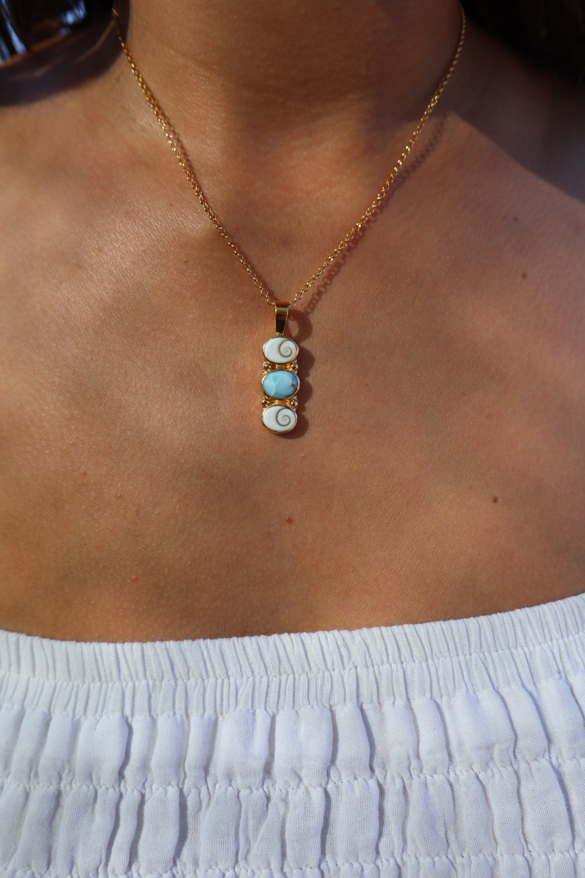 Larimar Sea Charm Pendant