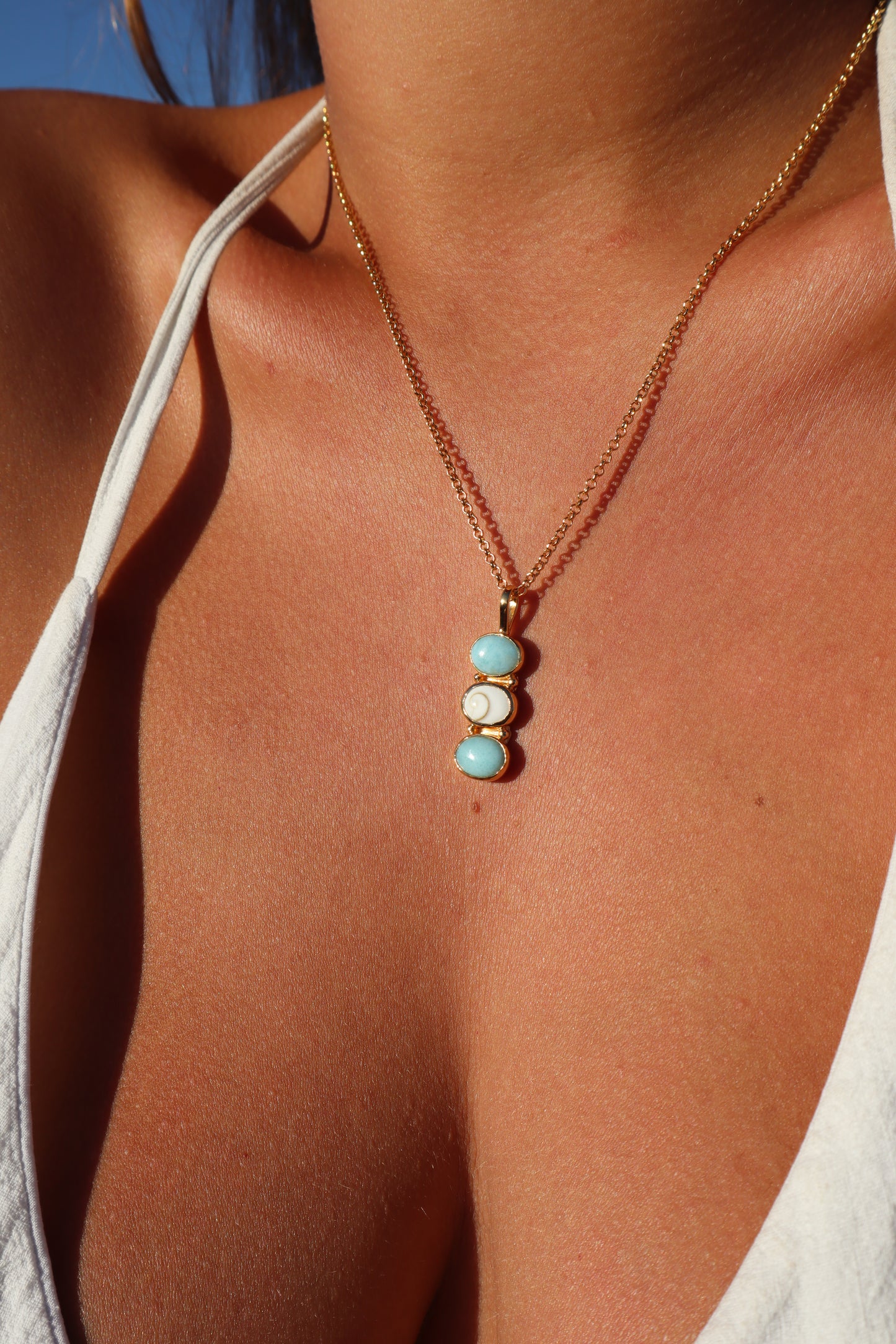 Larimar Sea Charm Pendant