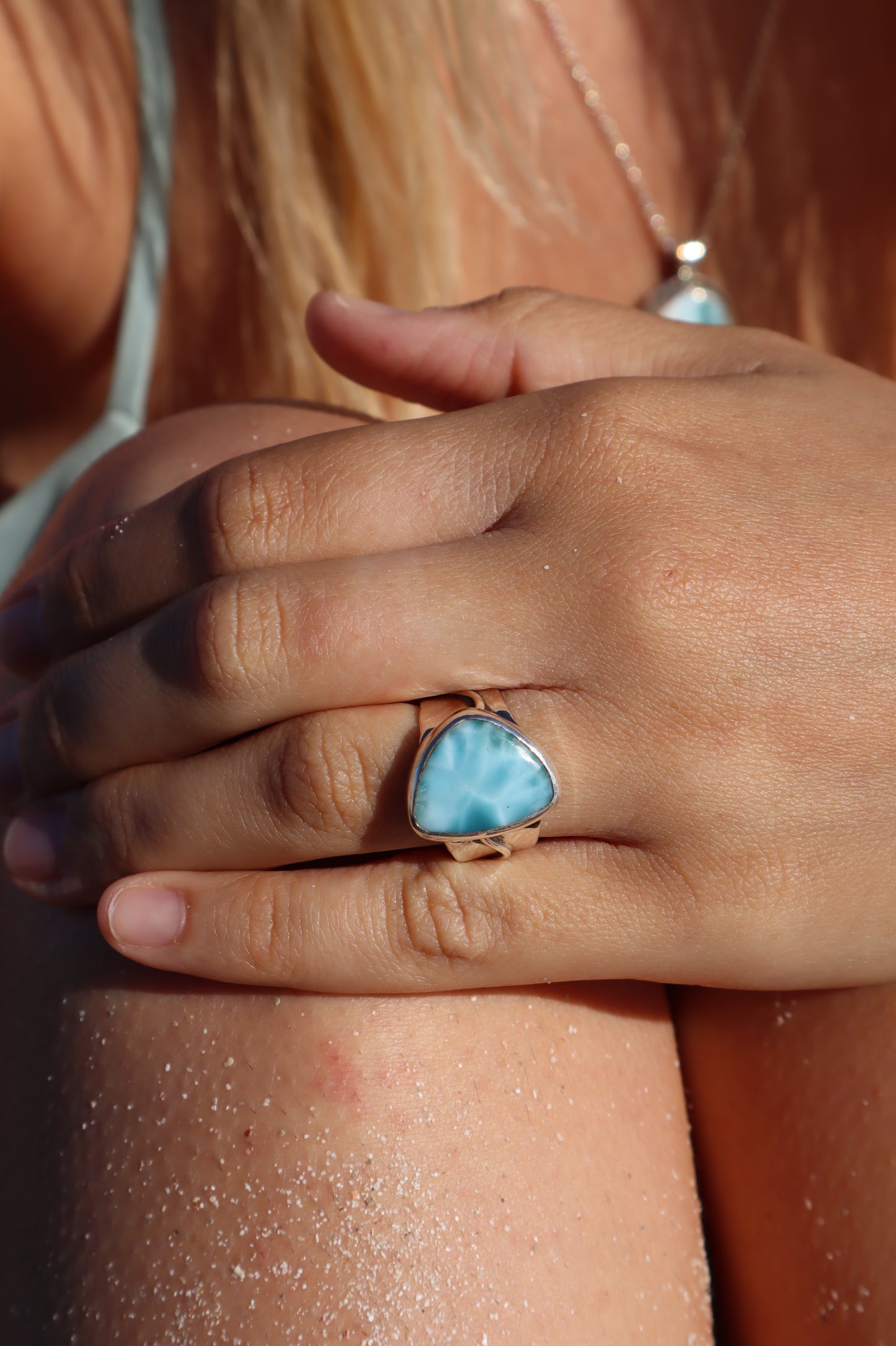 Larimar Waters Ring SIZE N 1/2 - 7