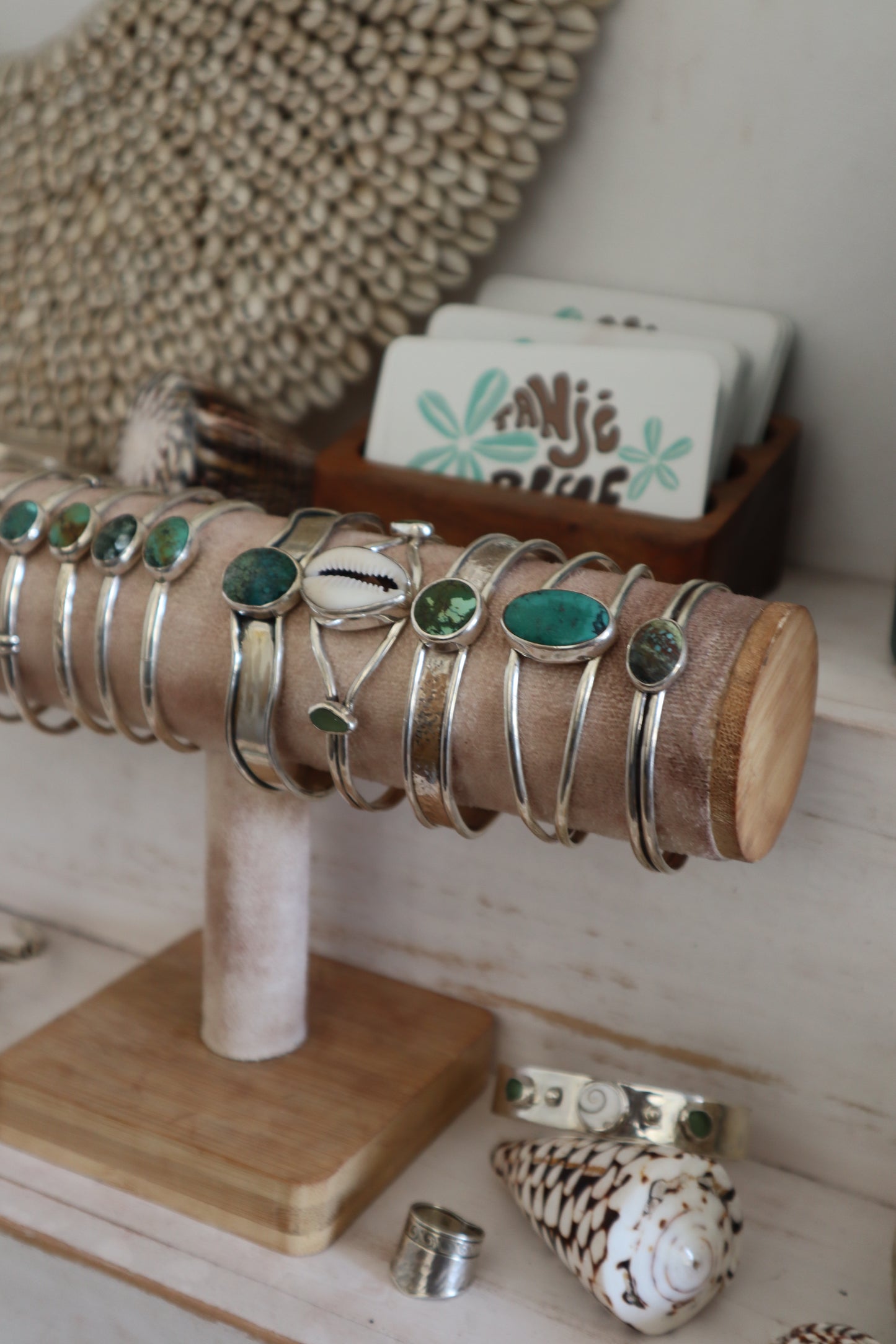 Cowrie x Sea Glass Cuff