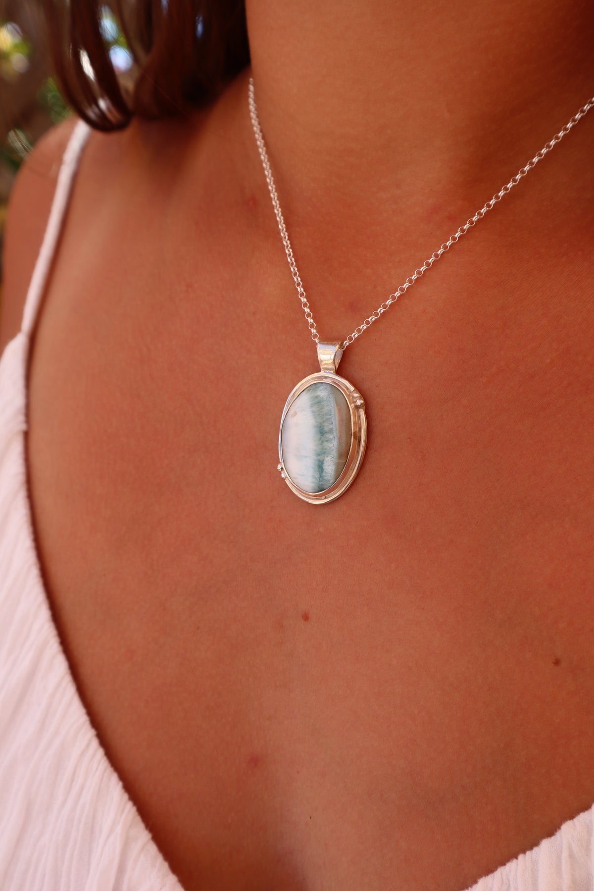 Larimar Wave Pendant