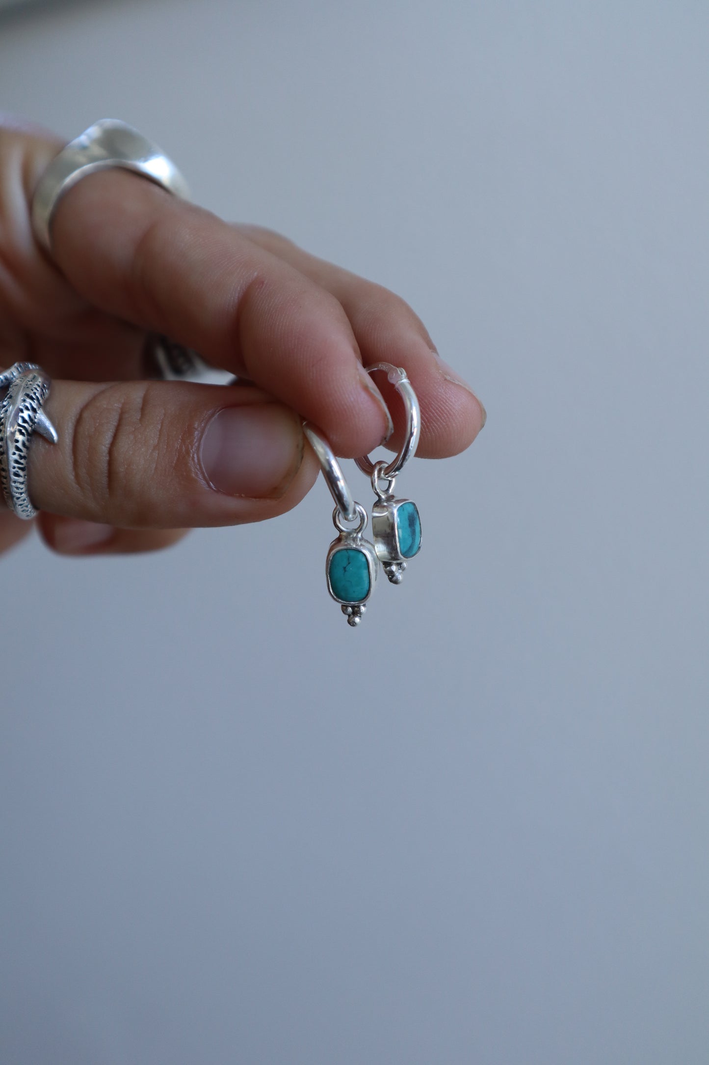 Turquoise Hoops