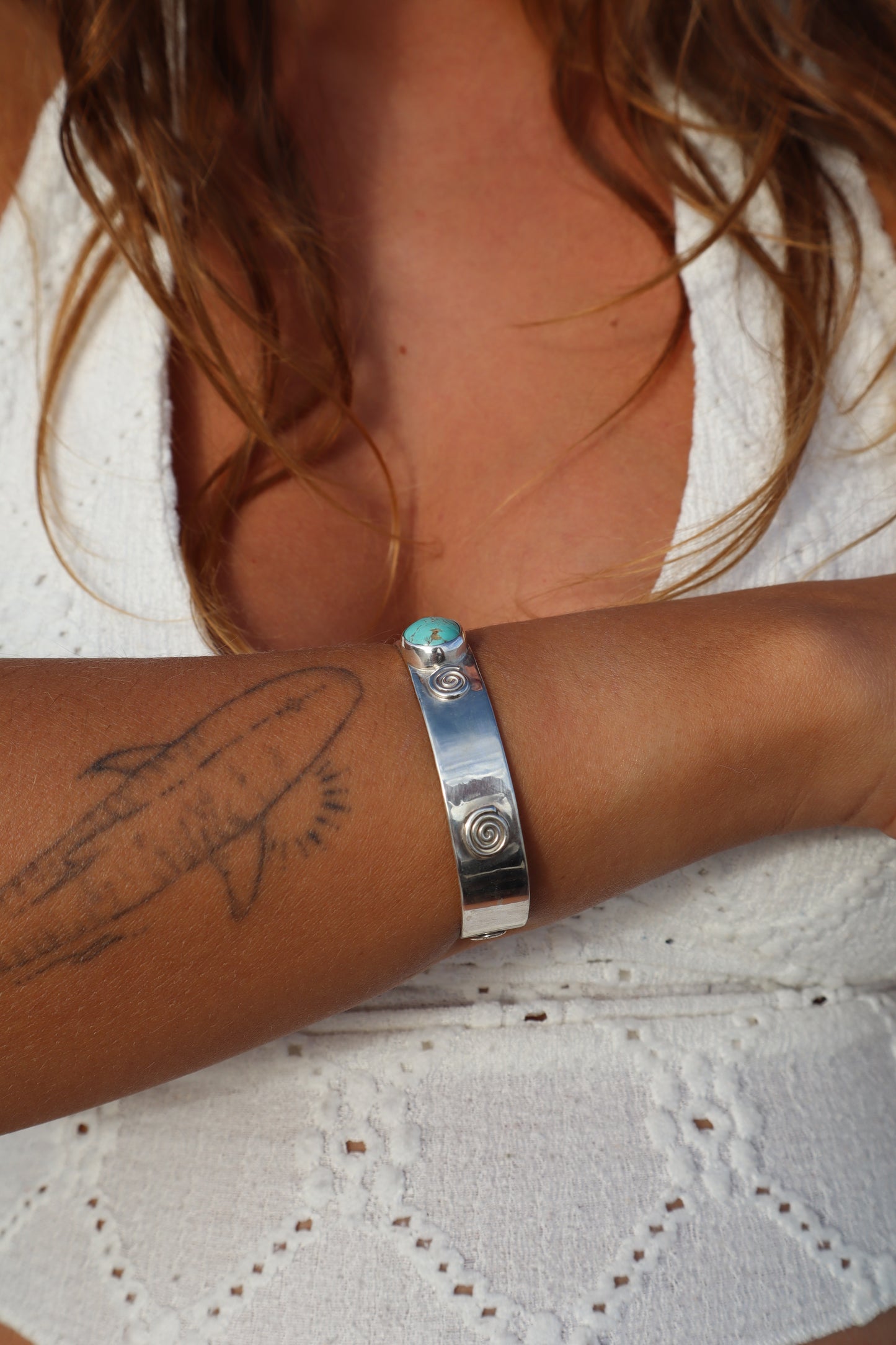 Spiral Turquoise Marella Cuff