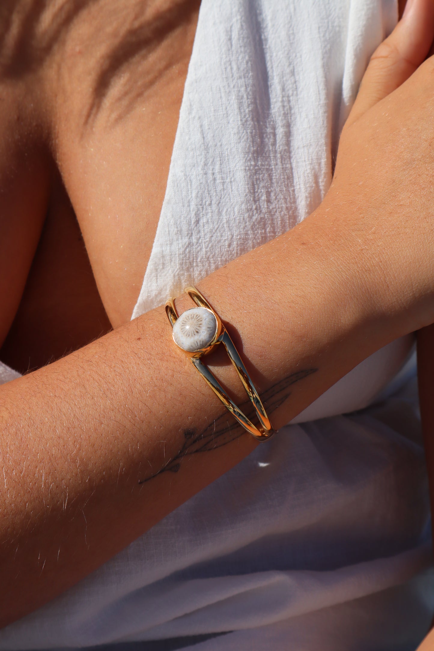 Fossilised Coral Tidal Cuff