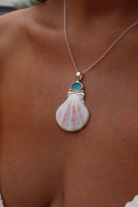 Sea Glass Sea Fan Pendant