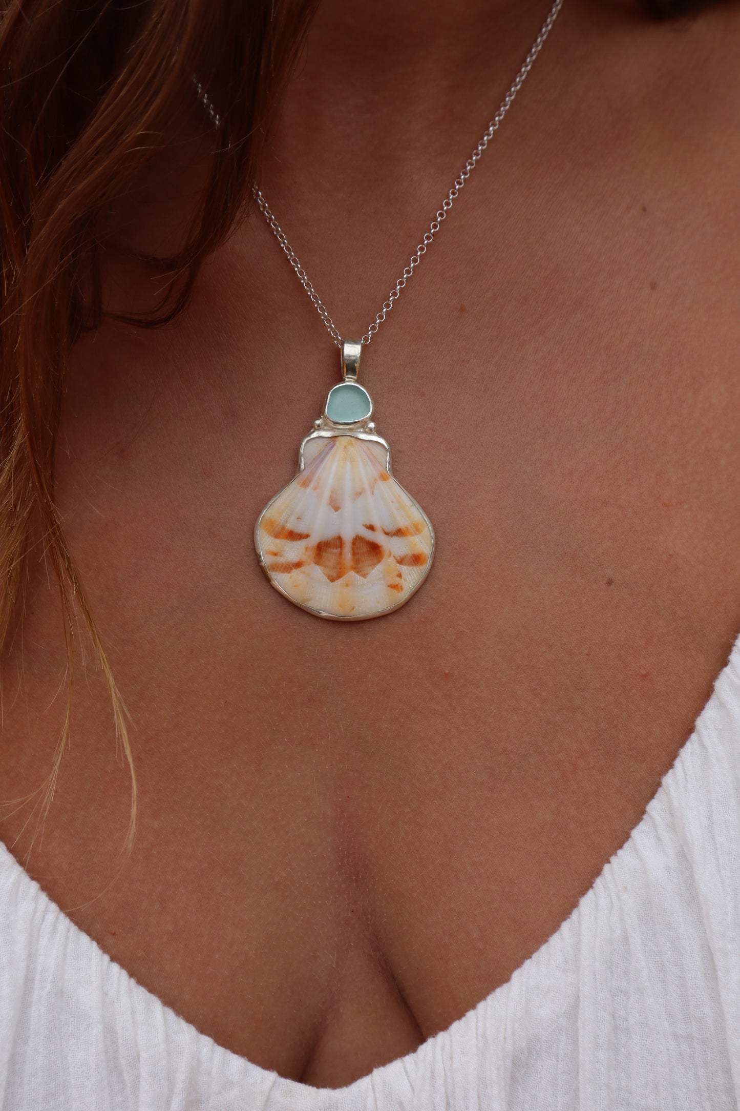 Sea Glass Sea Fan Pendant
