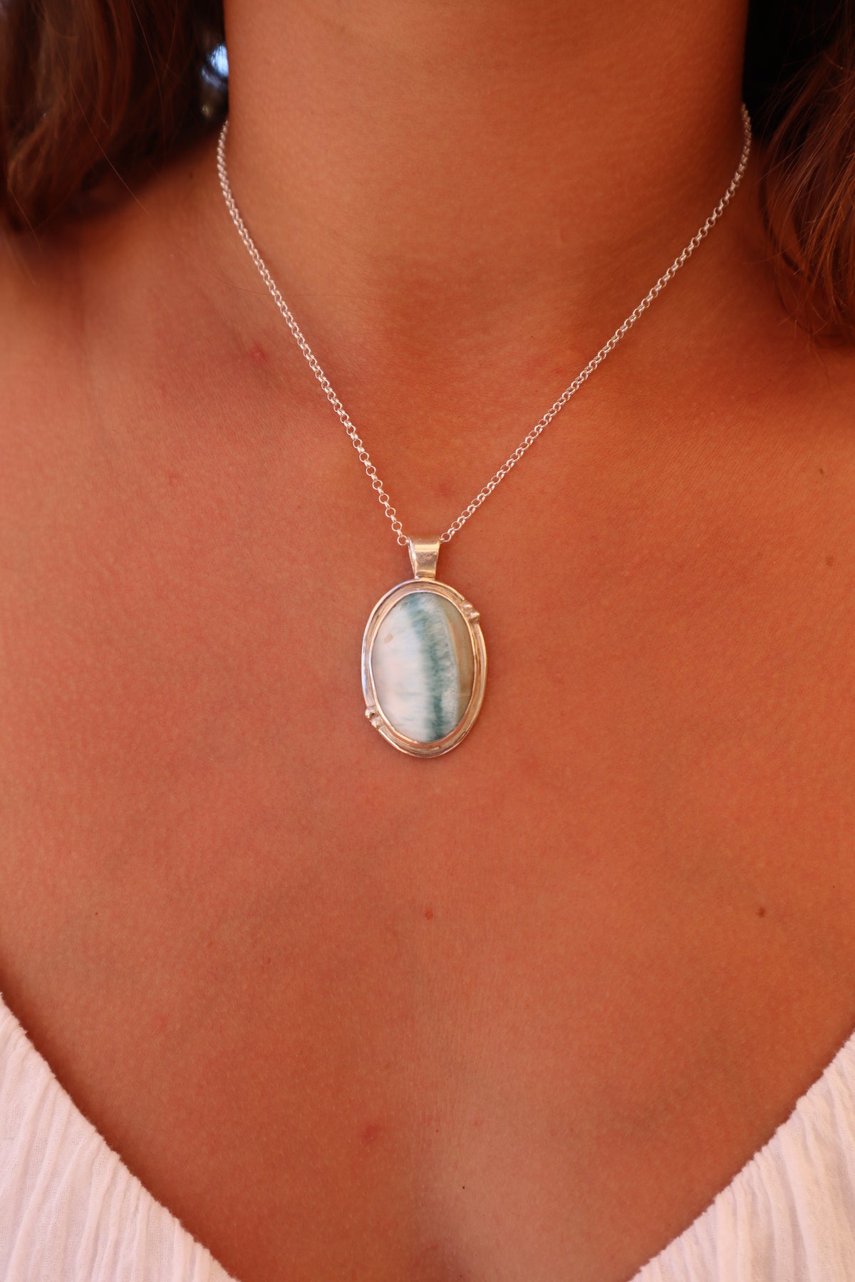 Larimar Wave Pendant