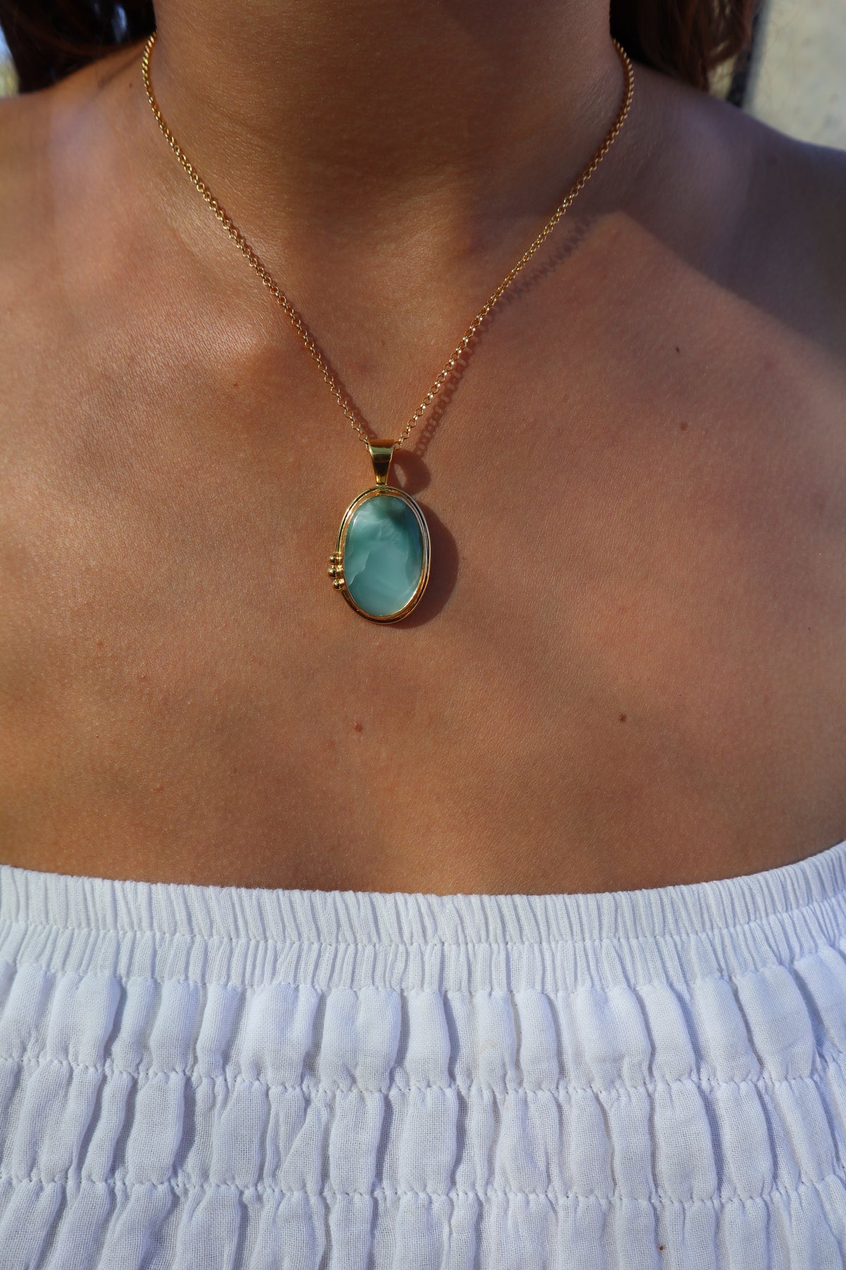 Blue Hemimorphite Pendant