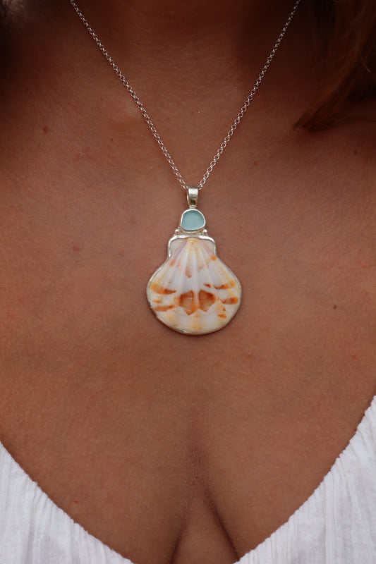 Sea Glass Sea Fan Pendant