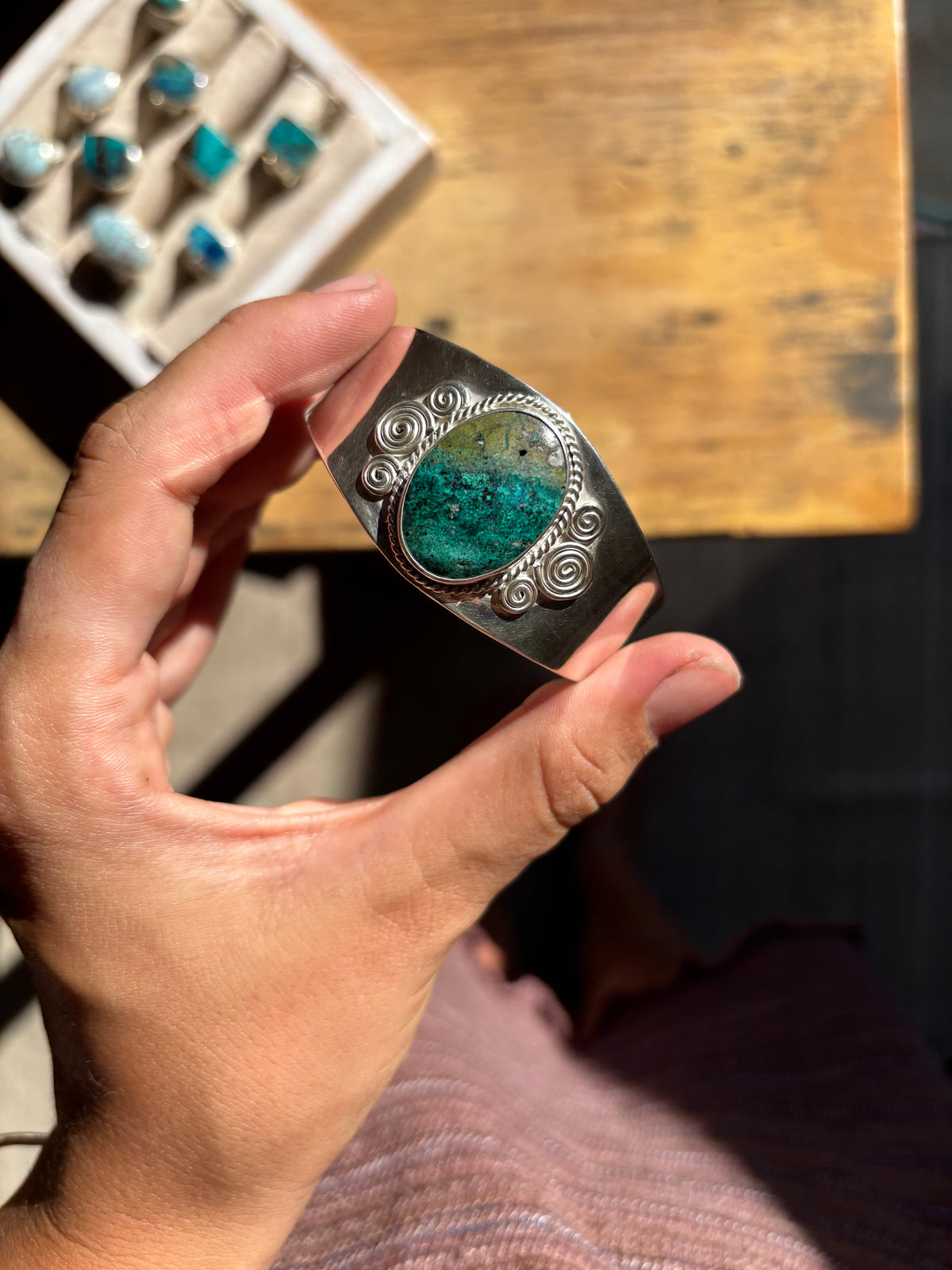 Spiral Turquoise Marella Cuff