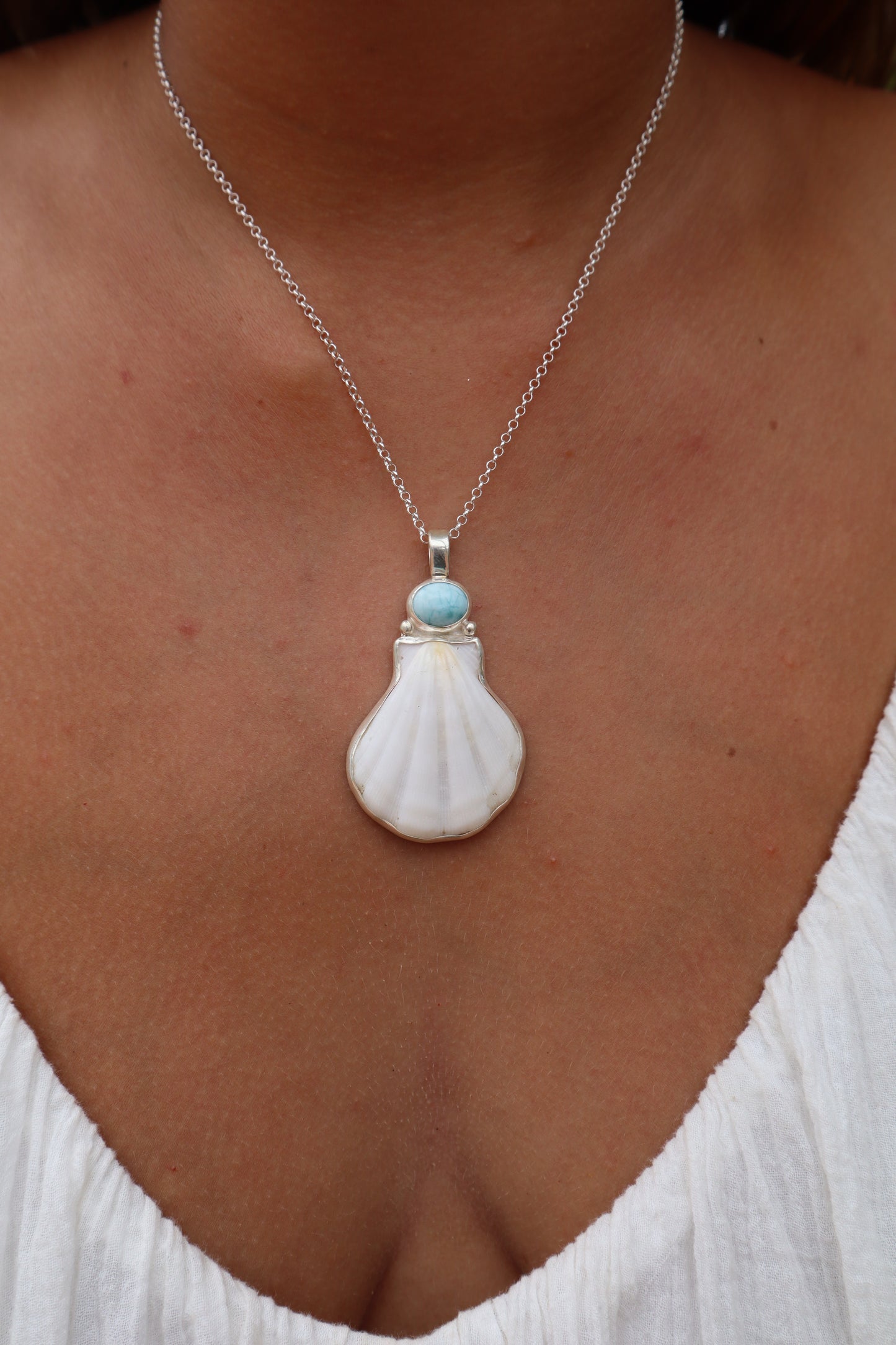 Larimar Sea Fan Pendant