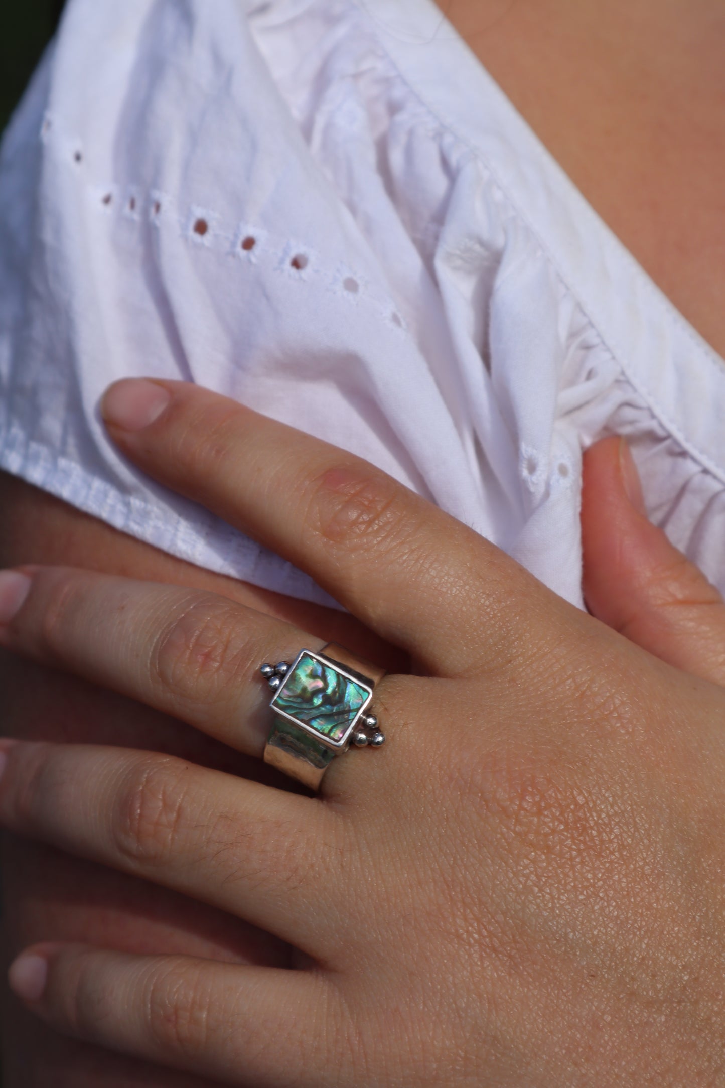 Abalone Angel Ring SIZE 0 1/2 - 7 1/2