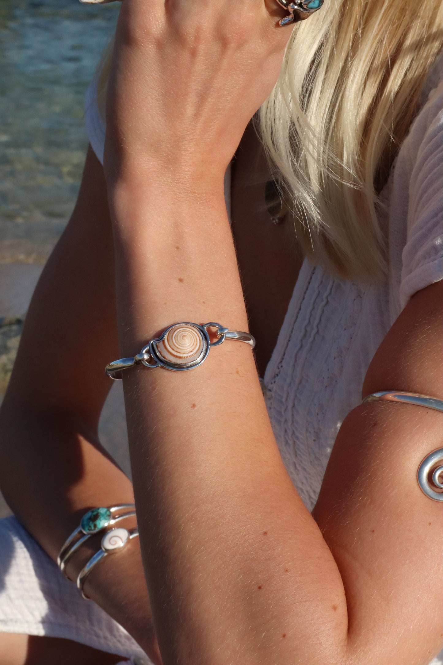 Spiral Shell Clasp Bracelet