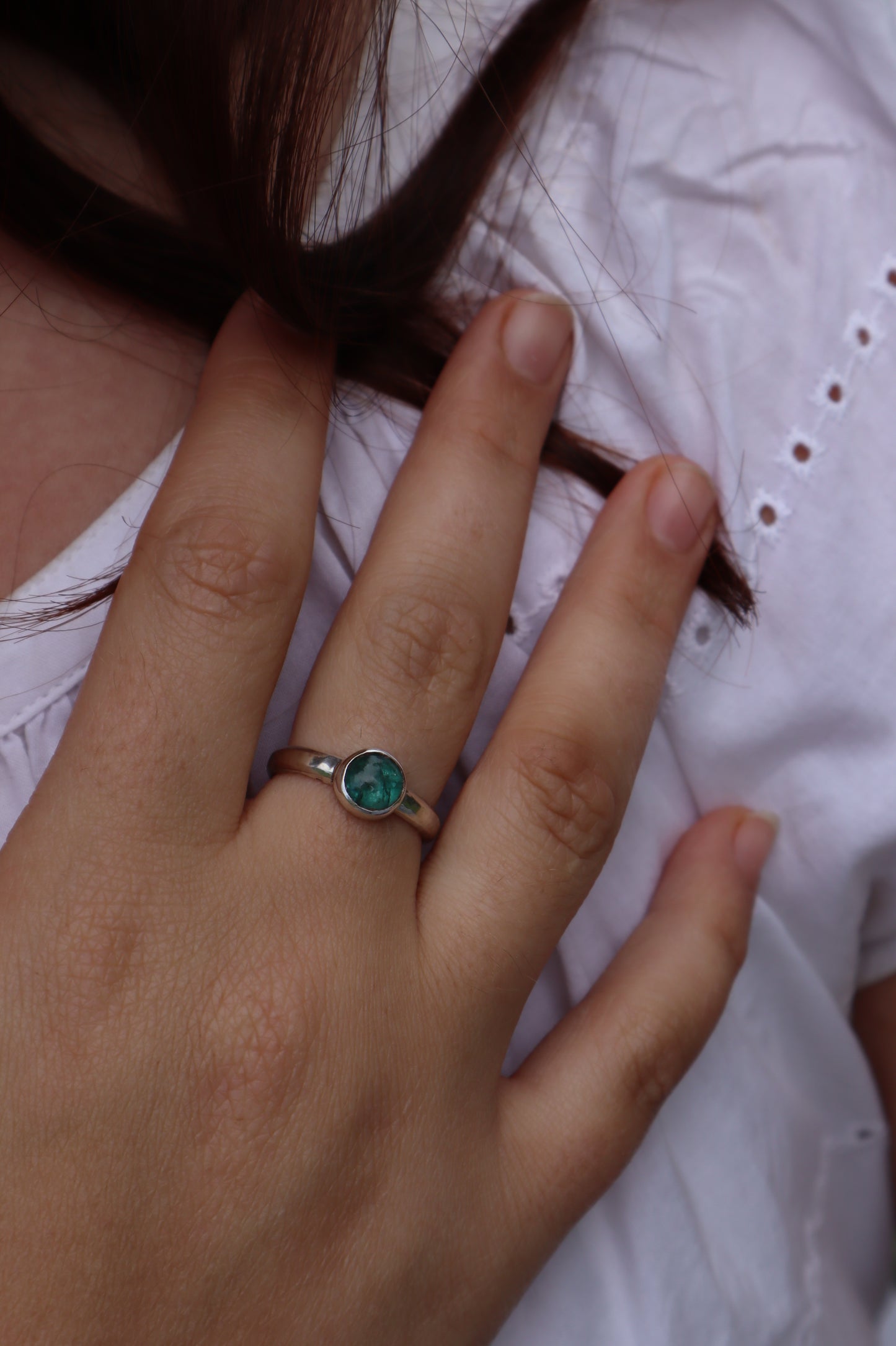 Dainty Apatite Ring SIZE O - 7 1/4