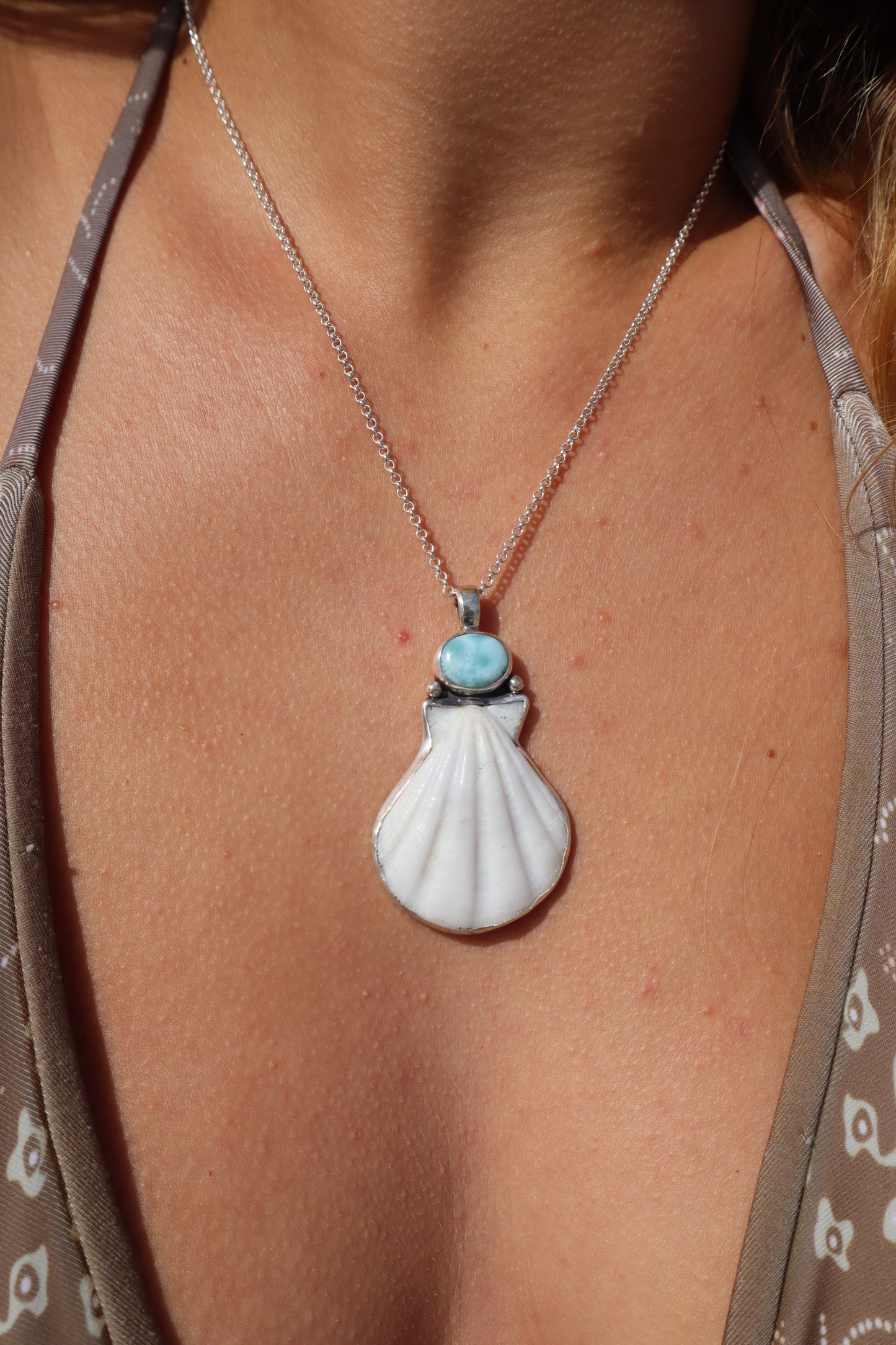 Larimar Sea Fan Pendant