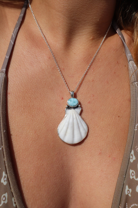Larimar Sea Fan Pendant