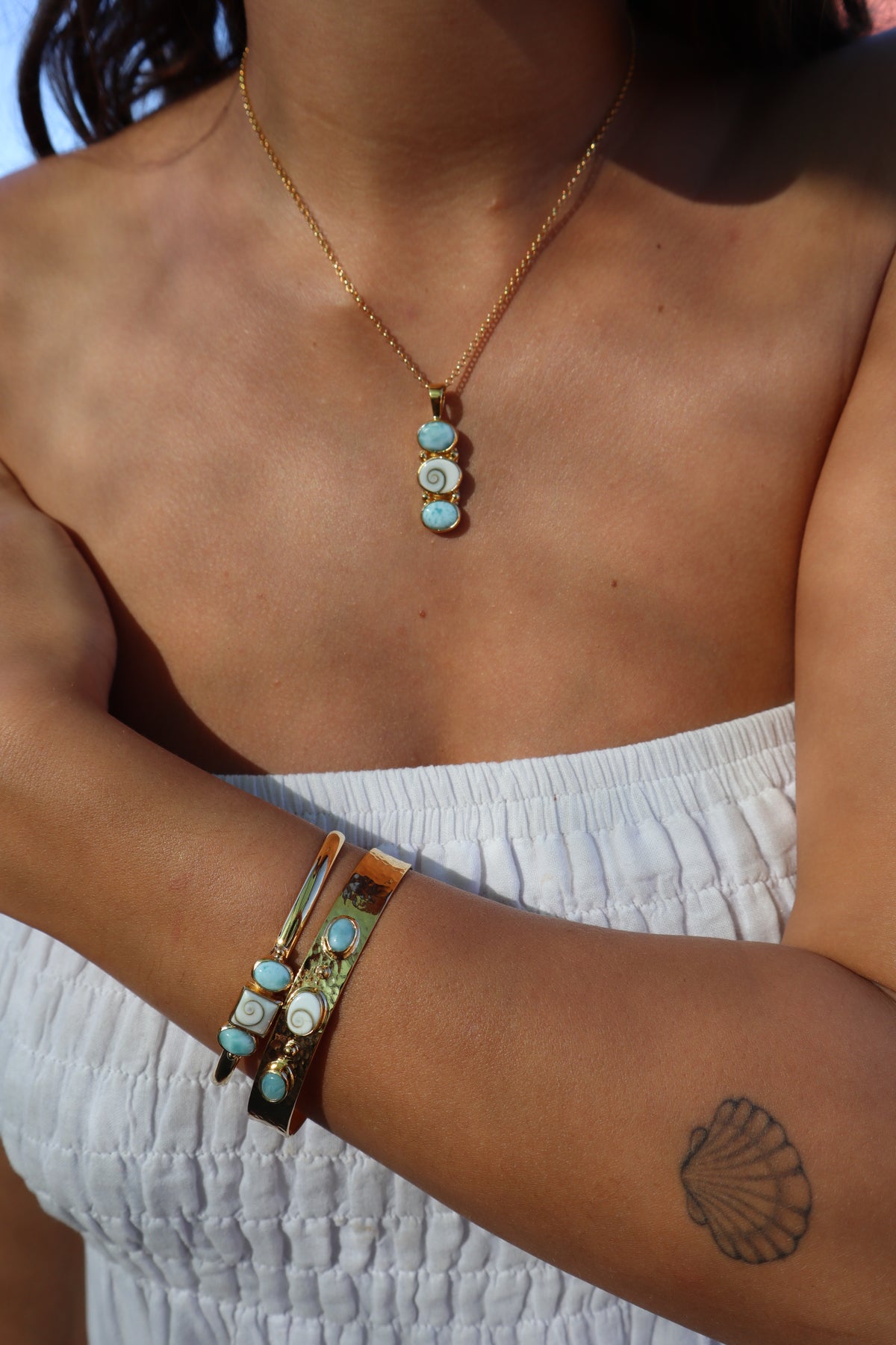 Larimar Sea Charm Pendant