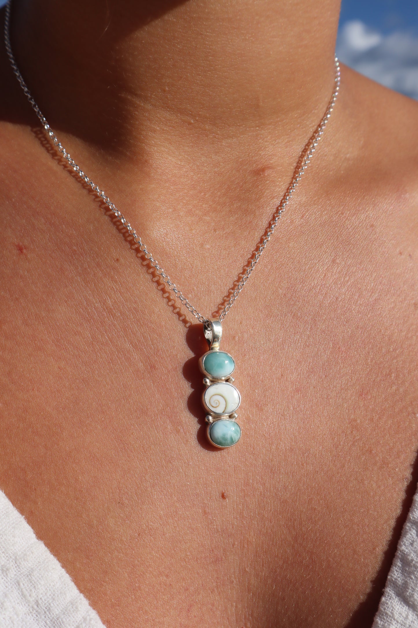Larimar Sea Charm Pendant
