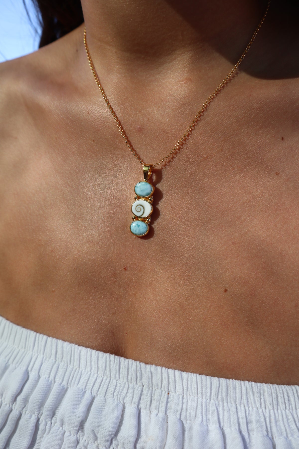 Larimar Sea Charm Pendant