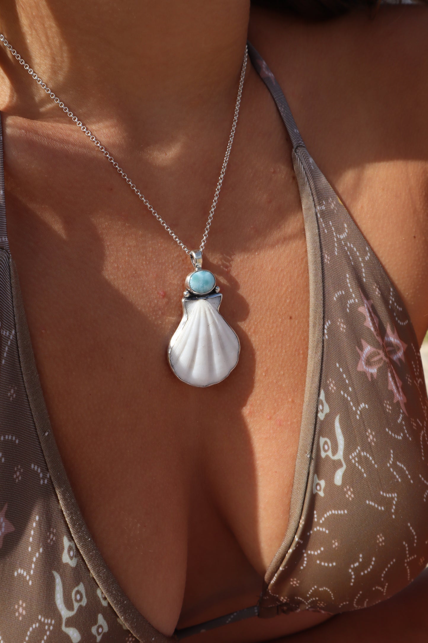 Larimar Sea Fan Pendant