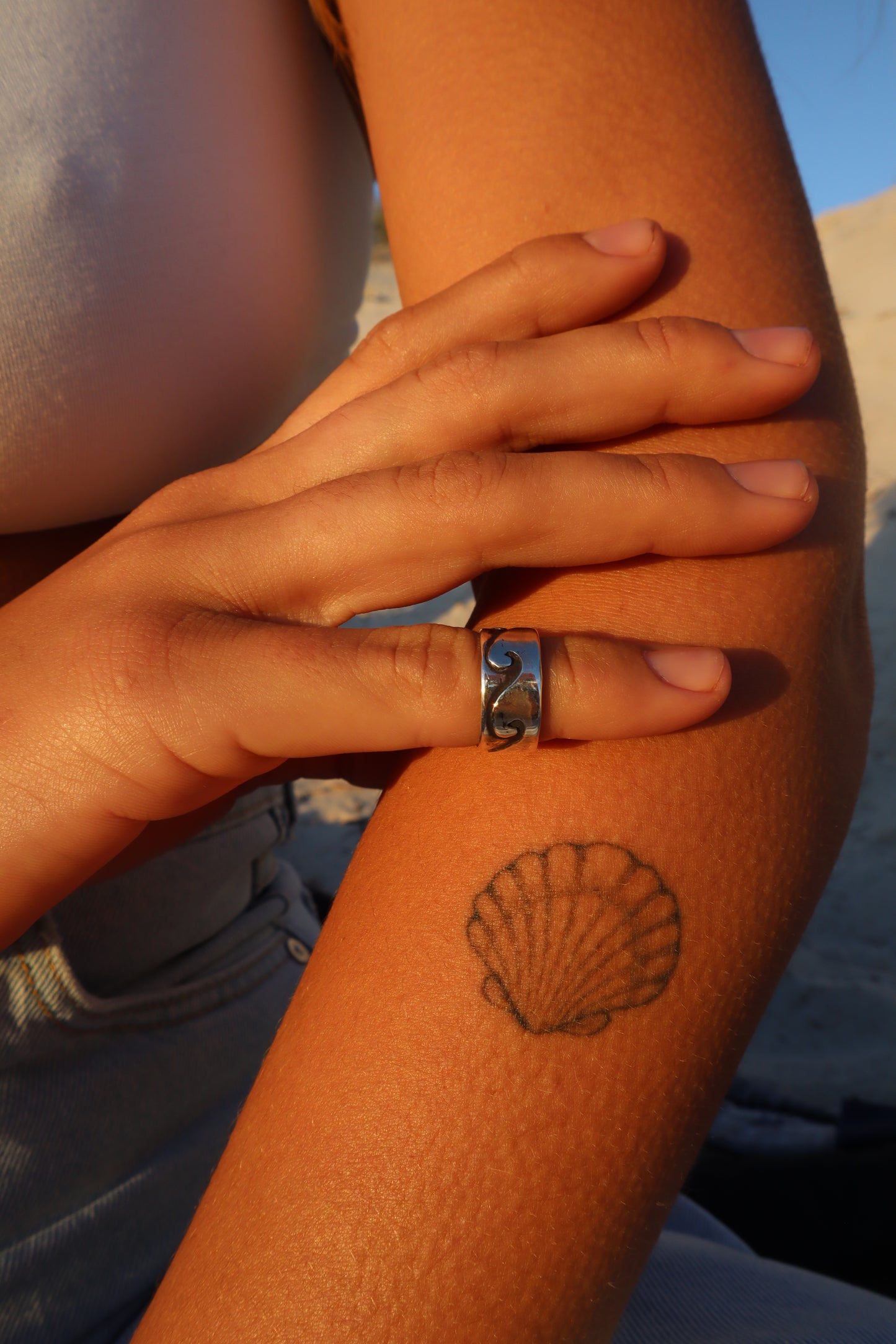 Rolling Waves Ring SIZE E 1/2 - 2 3/4