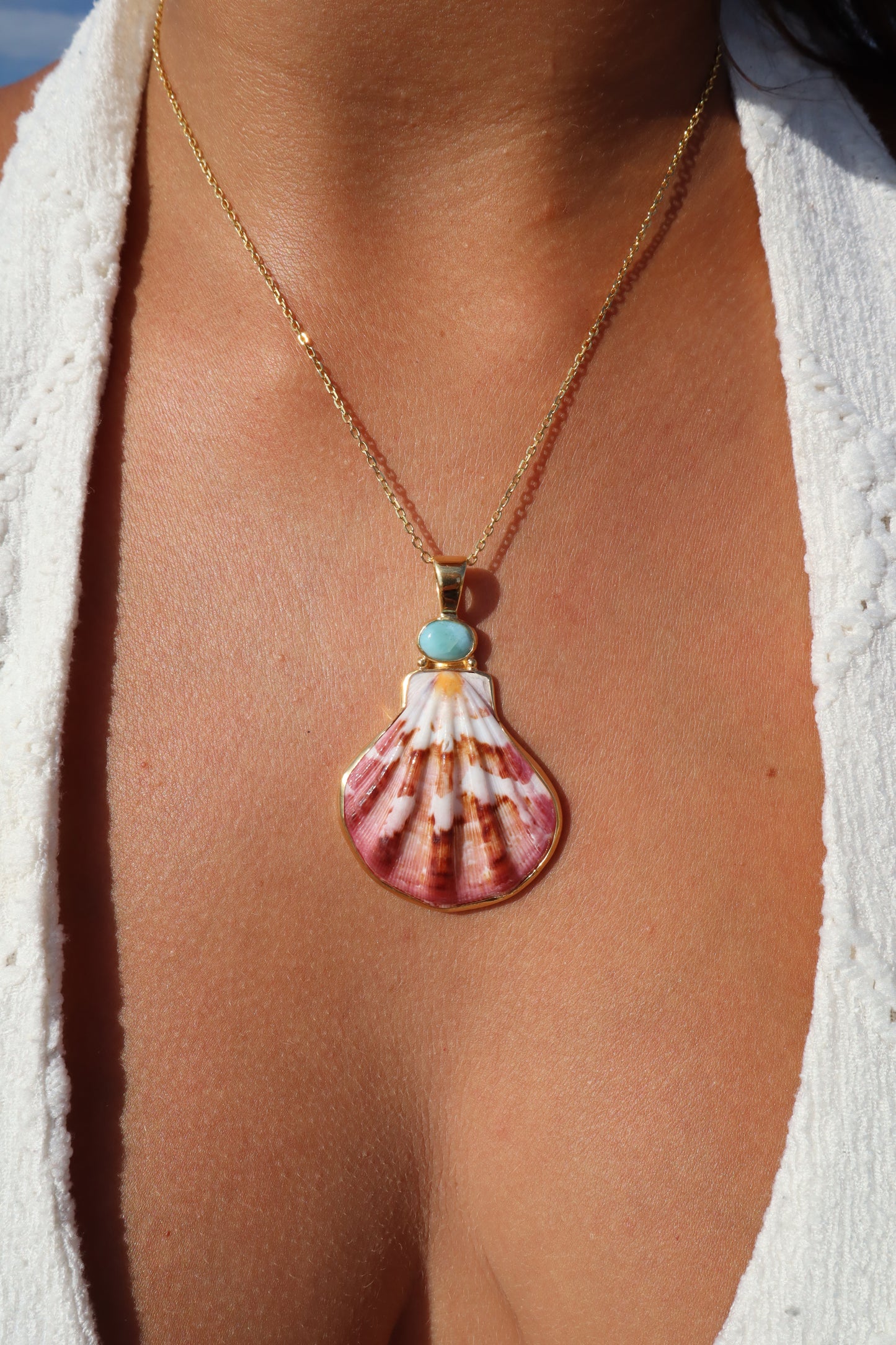 Custom Sea Fan Pendant GOLD