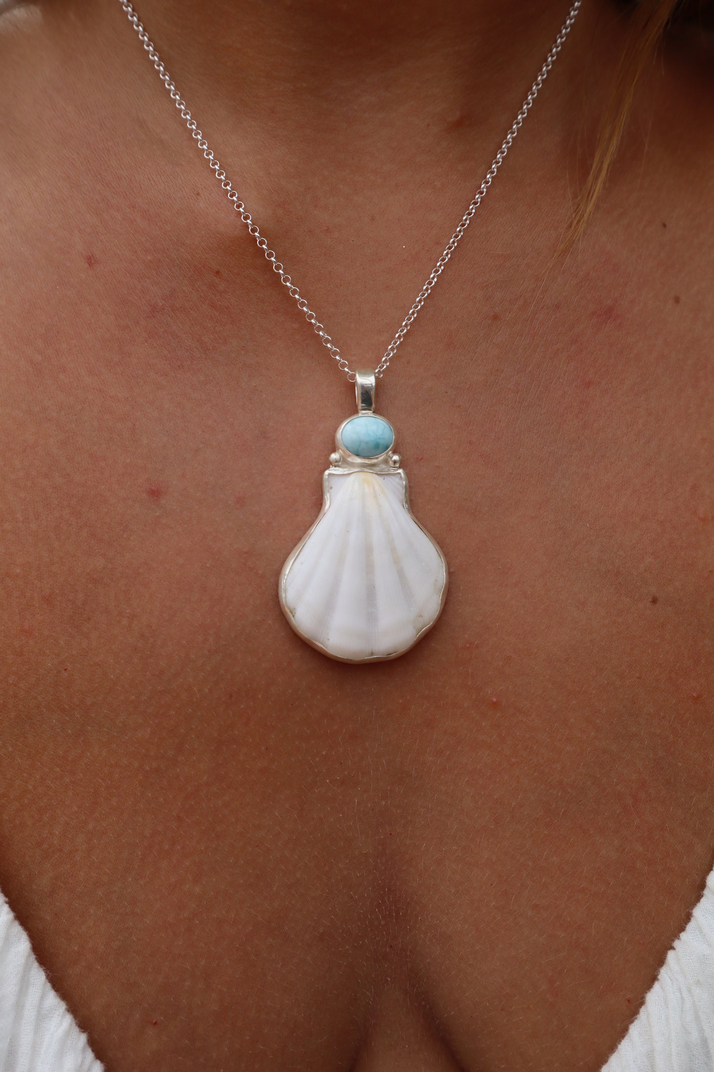 Larimar Sea Fan Pendant