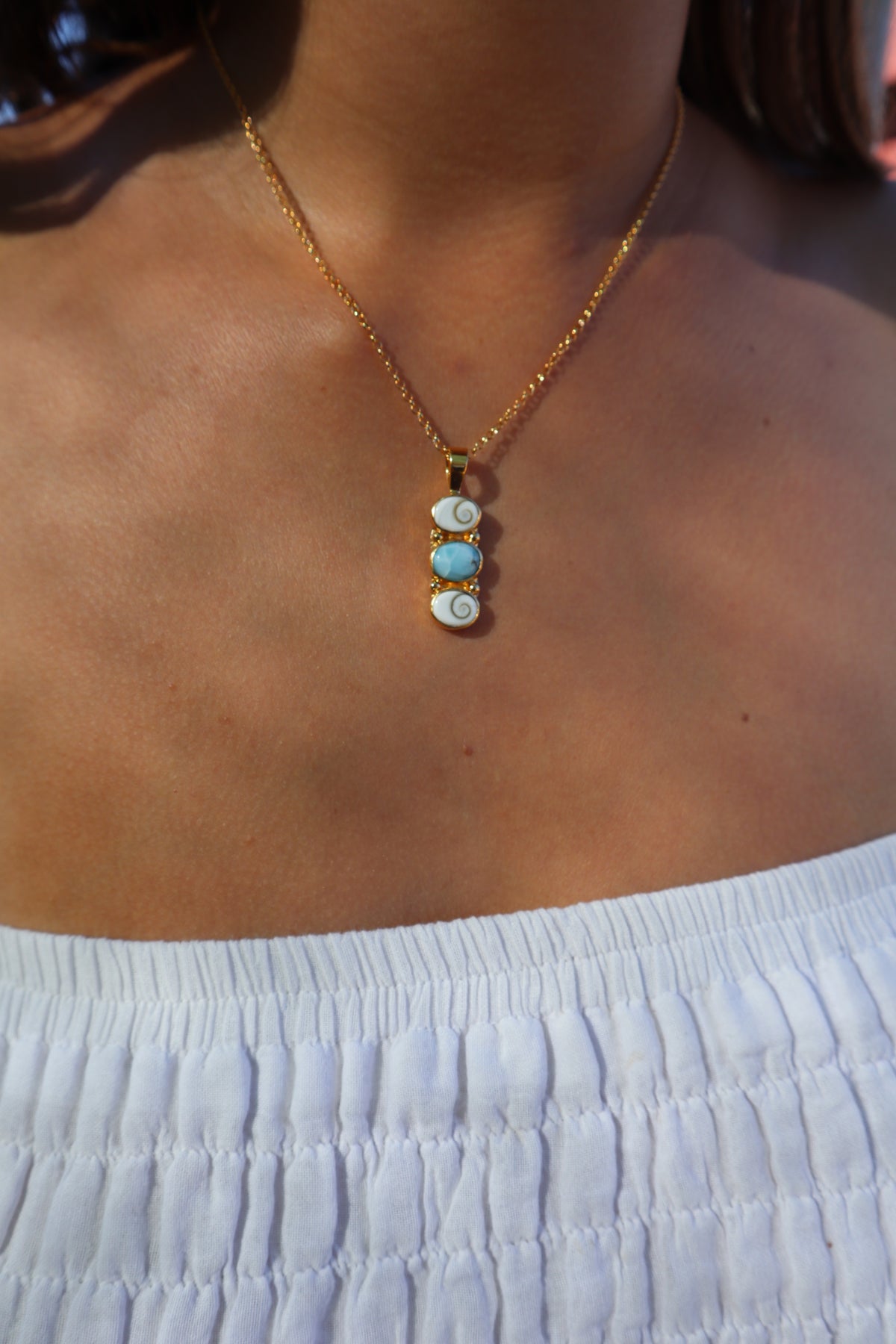 Larimar Sea Charm Pendant