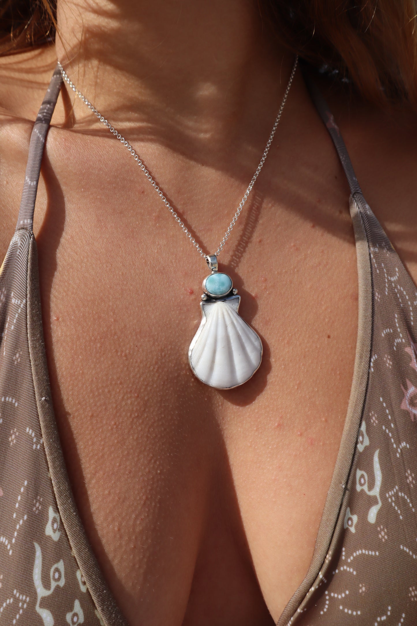 Larimar Sea Fan Pendant