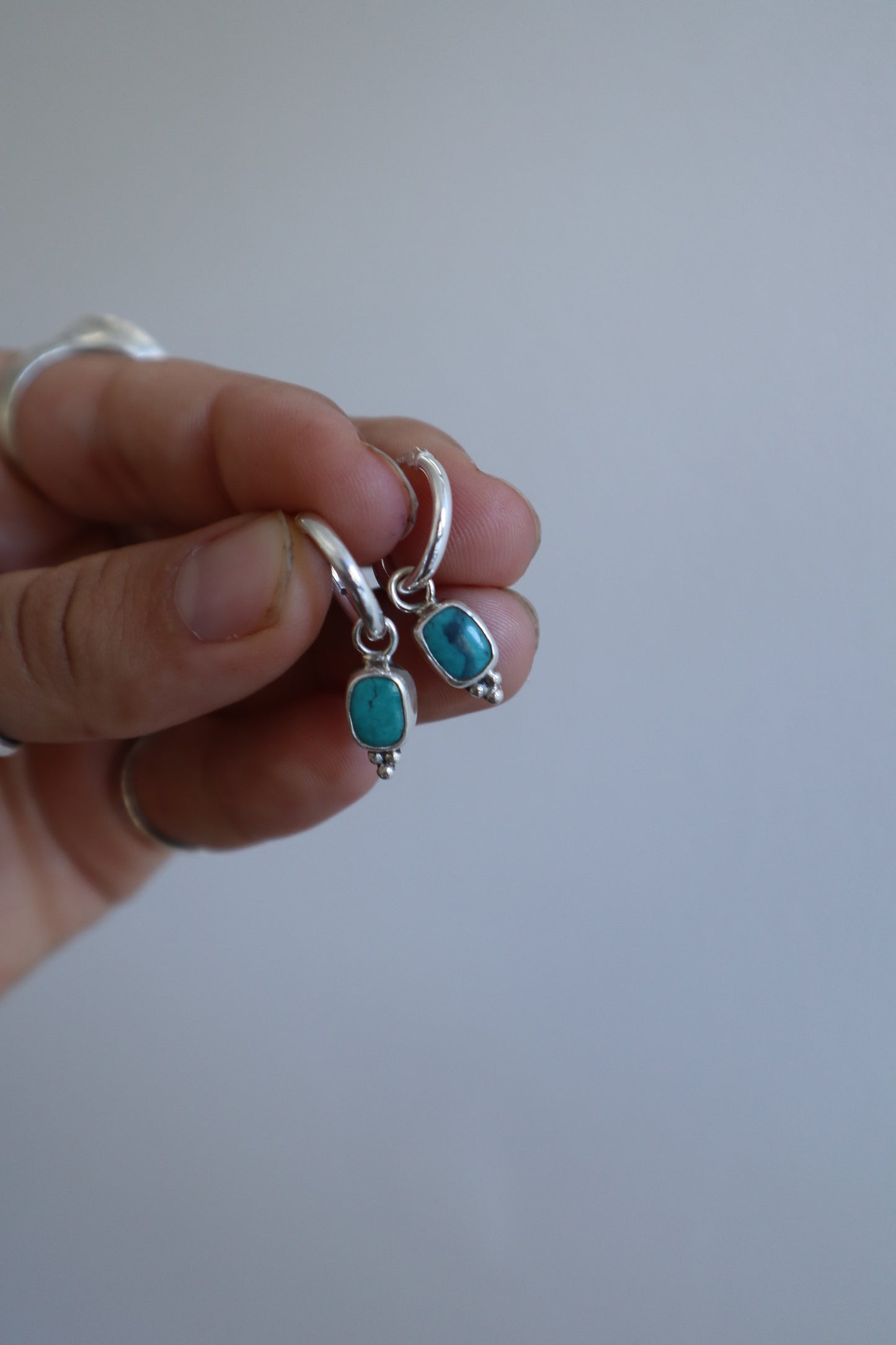 Turquoise Hoops